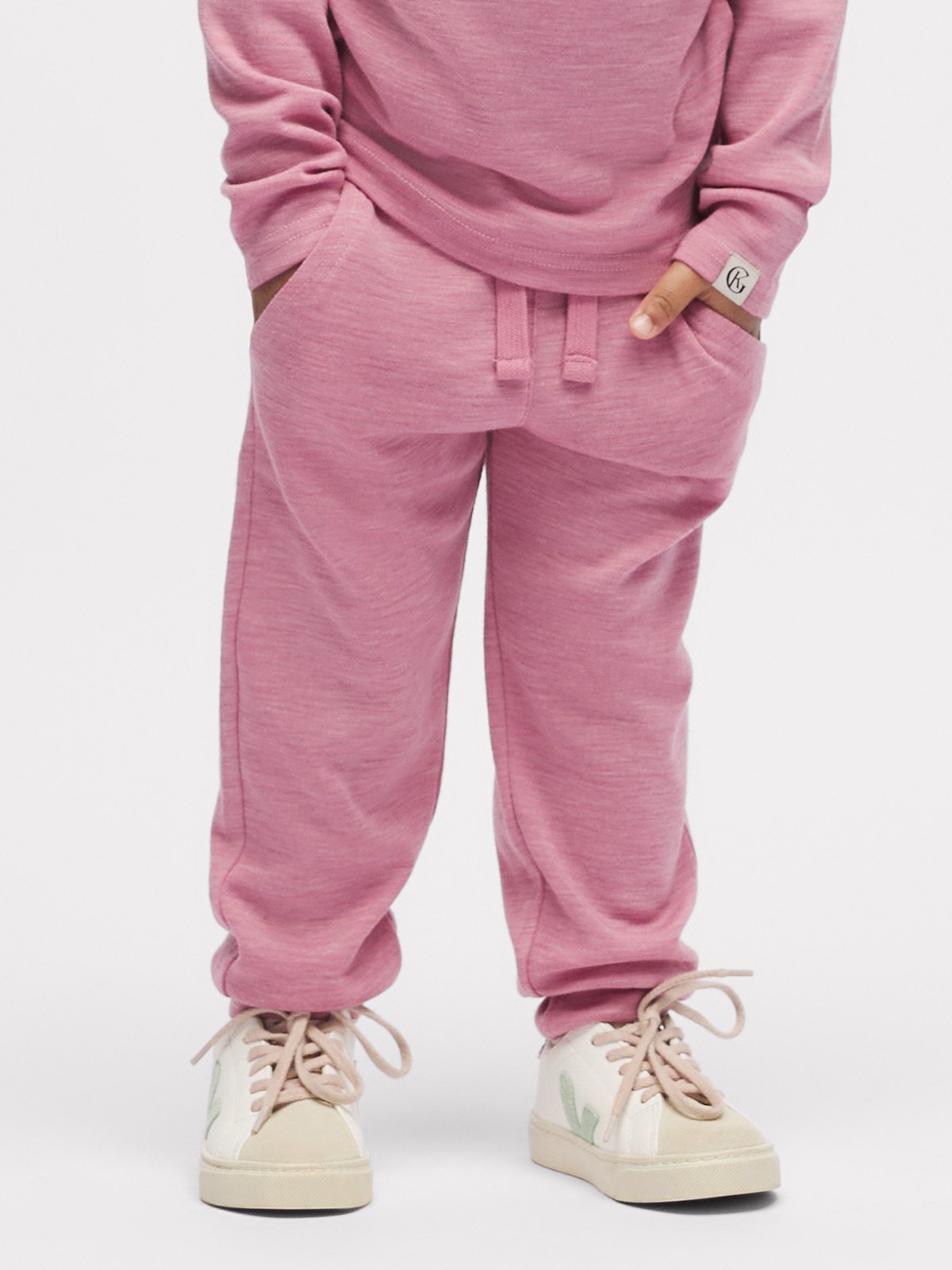 Gullkorn Villvette Ull Bukse Tåkerosa