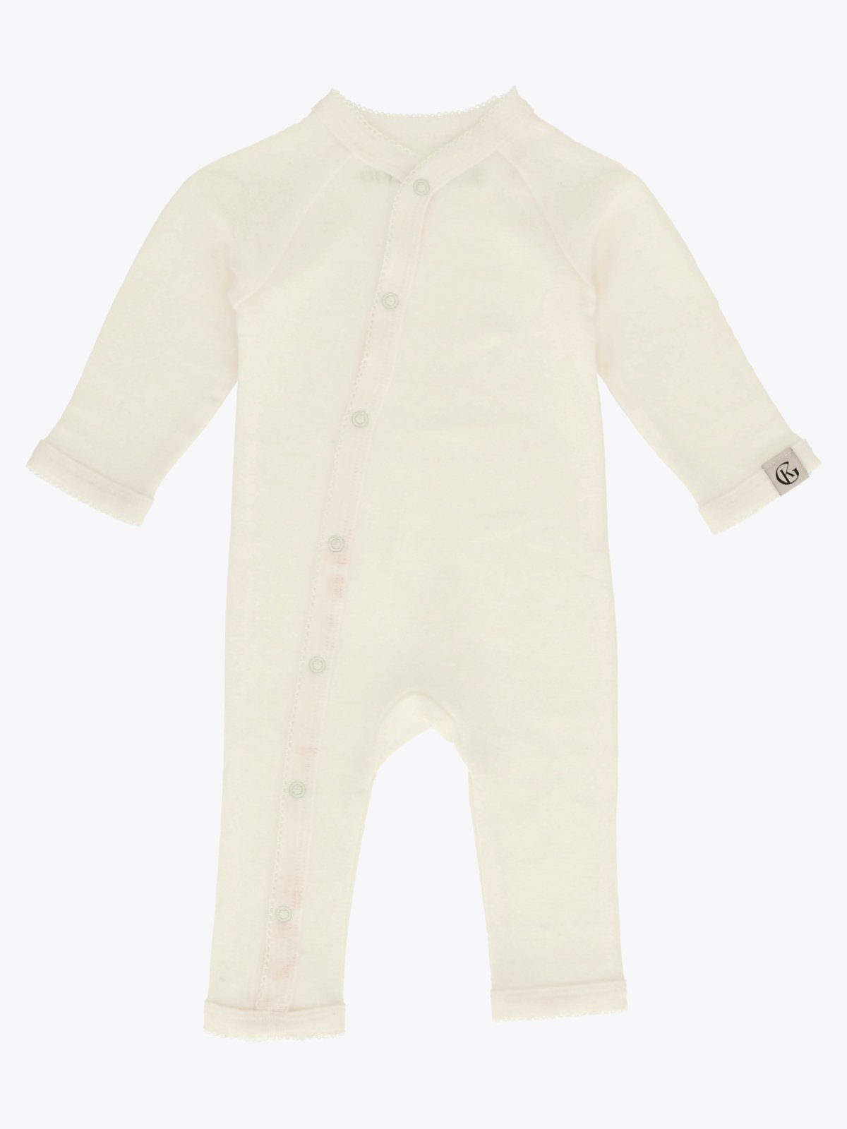 Gullkorn Vakke Ull Babydress Hvit