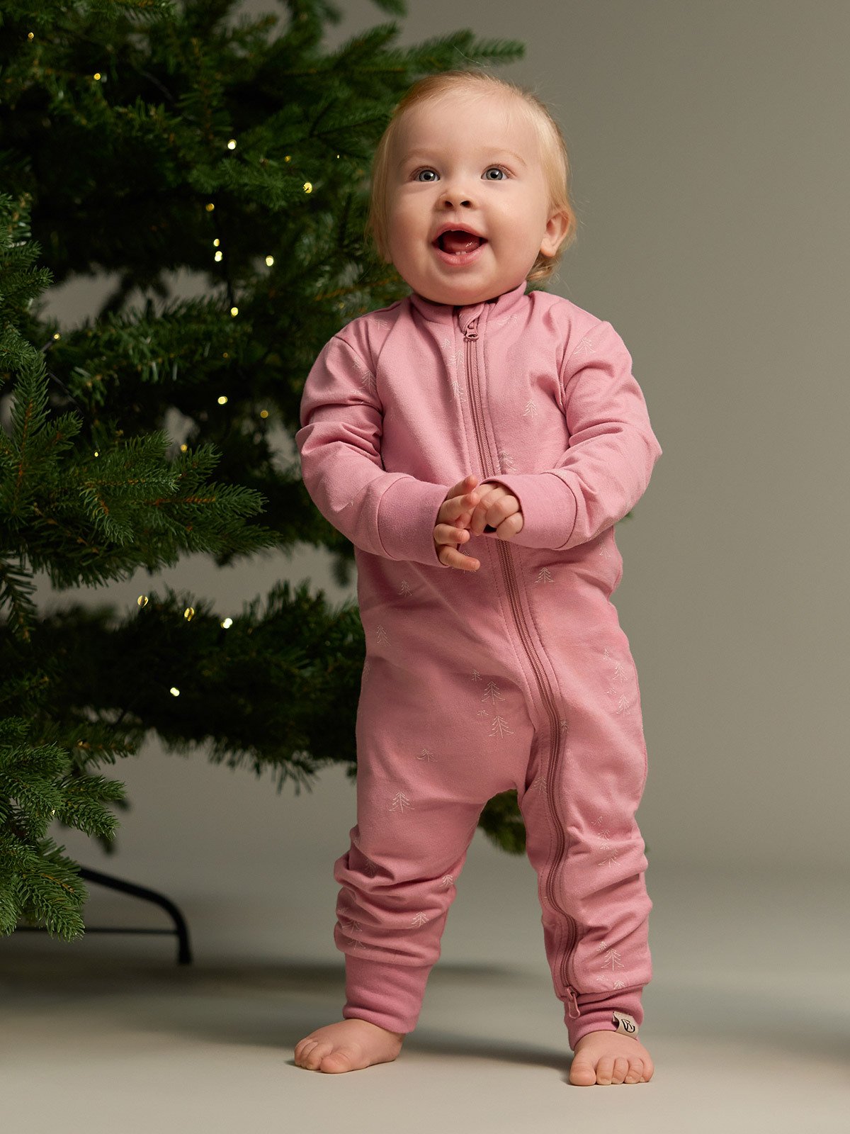 Gullkorn Pegma Babypysjamas Tåkerosa