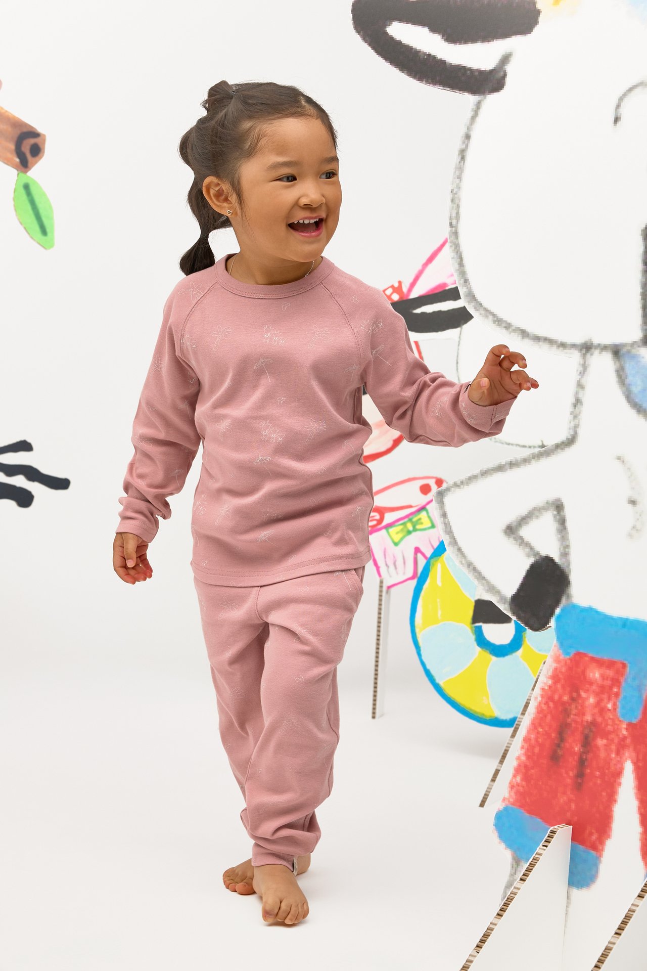 Gullkorn Bukkene Bukse Grårosa (P)