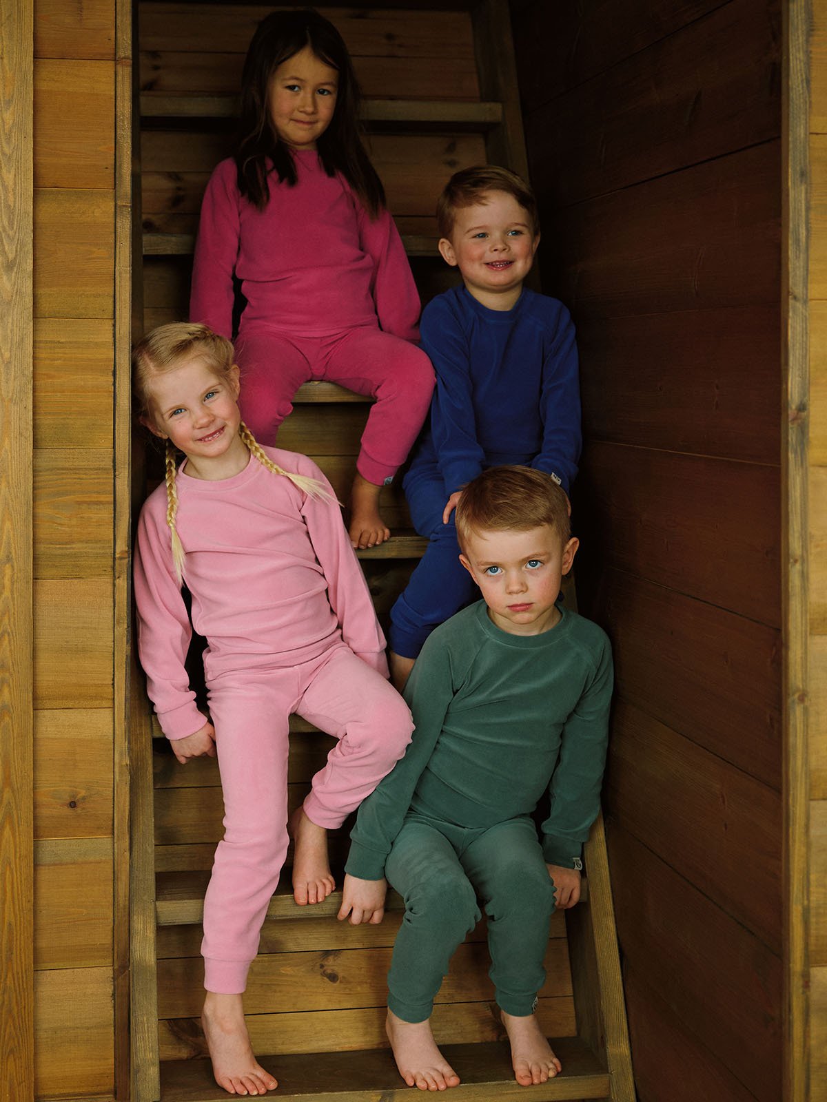Gullkorn Jona Fleece-sett Fransk Rosa