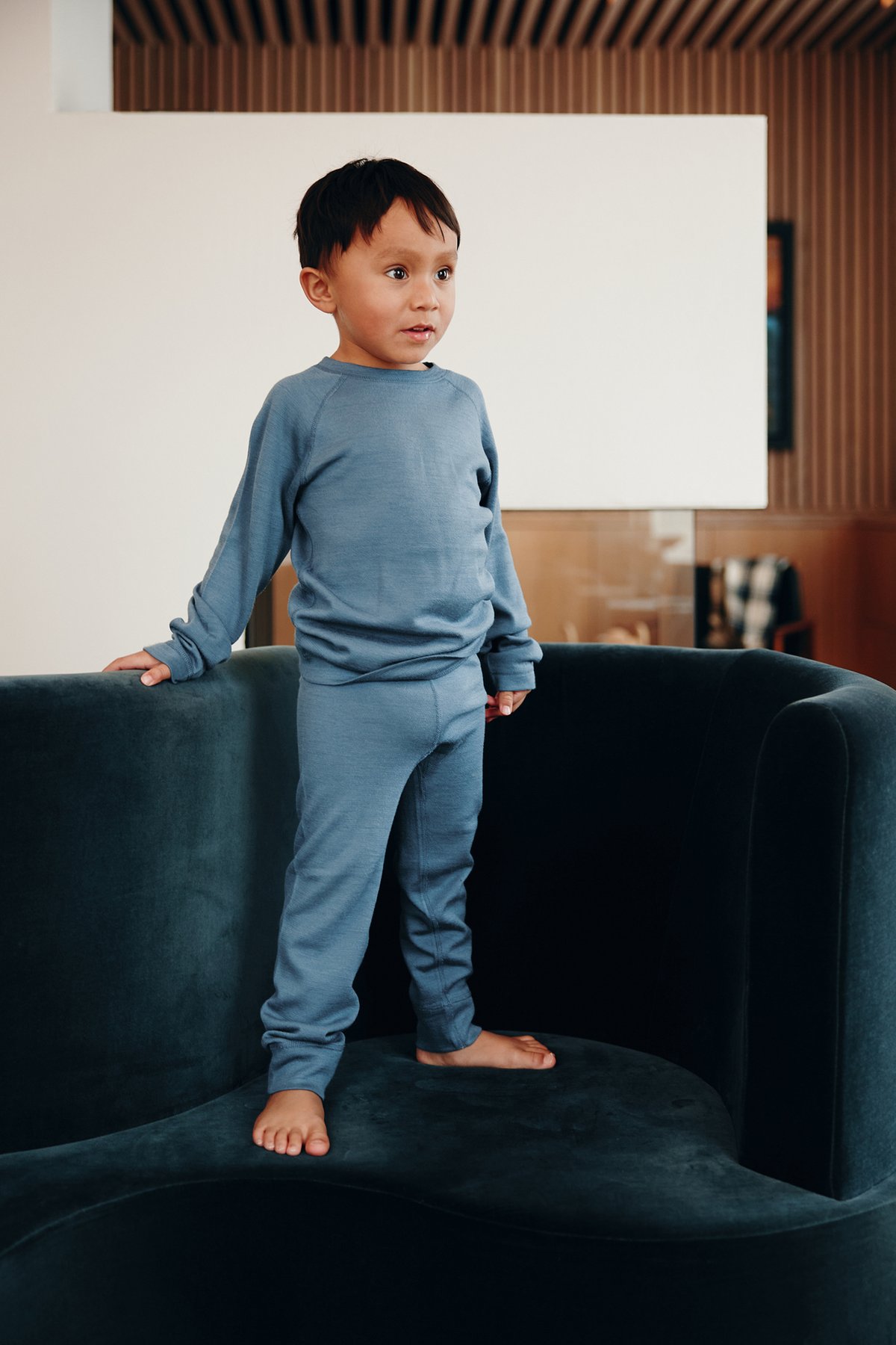 Gullkorn Gullull Wool Pant Denimblå