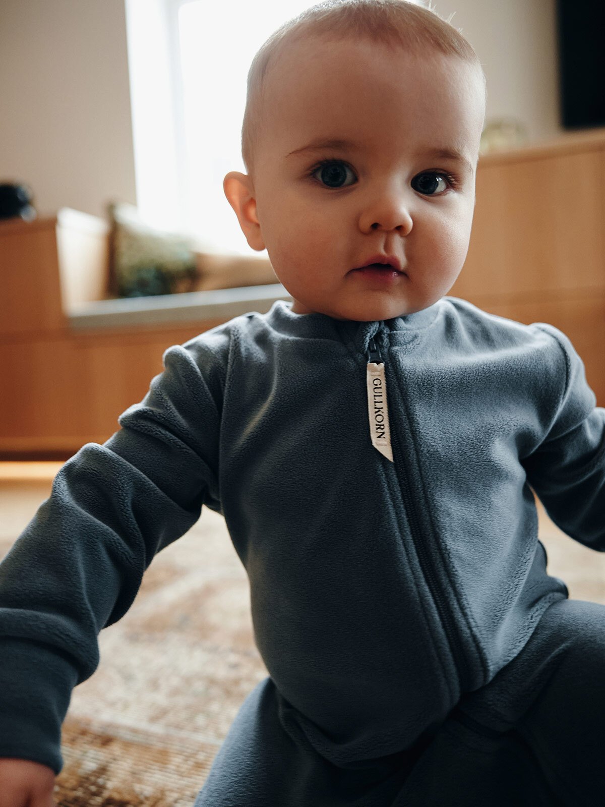 Gullkorn Jona Fleece Heldress Denimblå