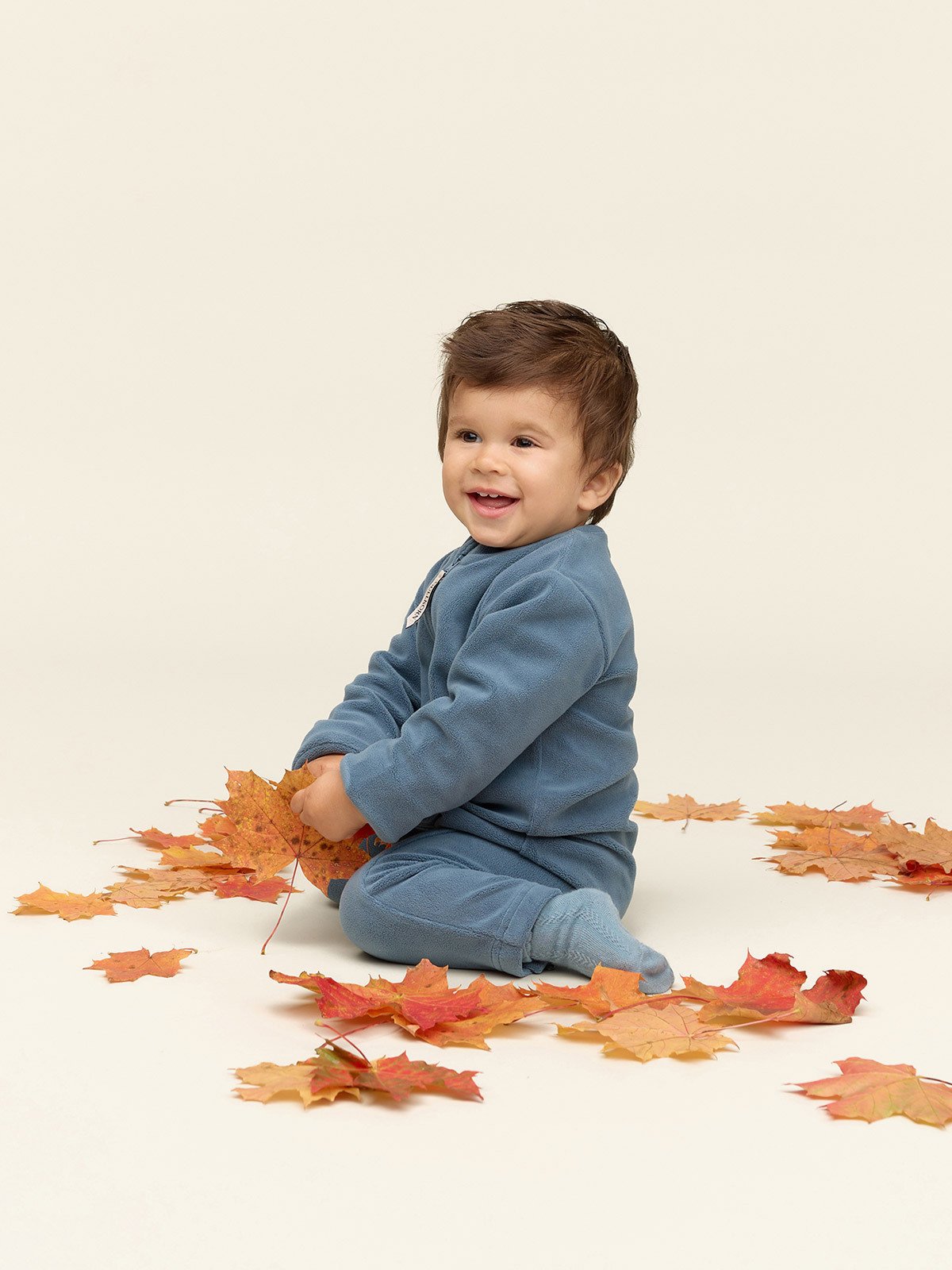 Gullkorn Jona Fleece Heldress Denimblå