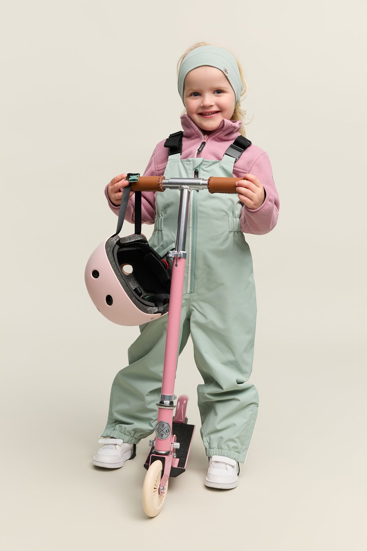 Gullkorn Clover Vindfleece Jakke Dus Rosa