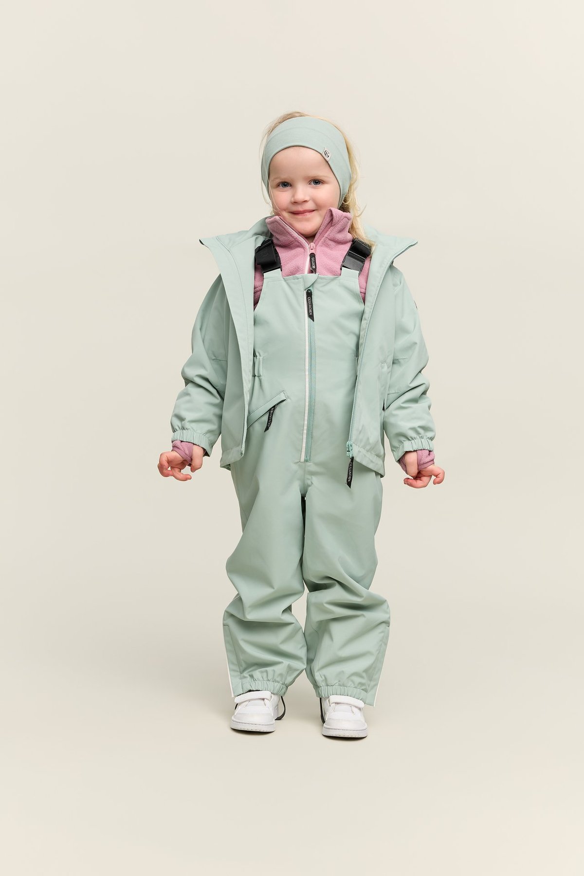 Gullkorn Clover Vindfleece Jakke Dus Rosa