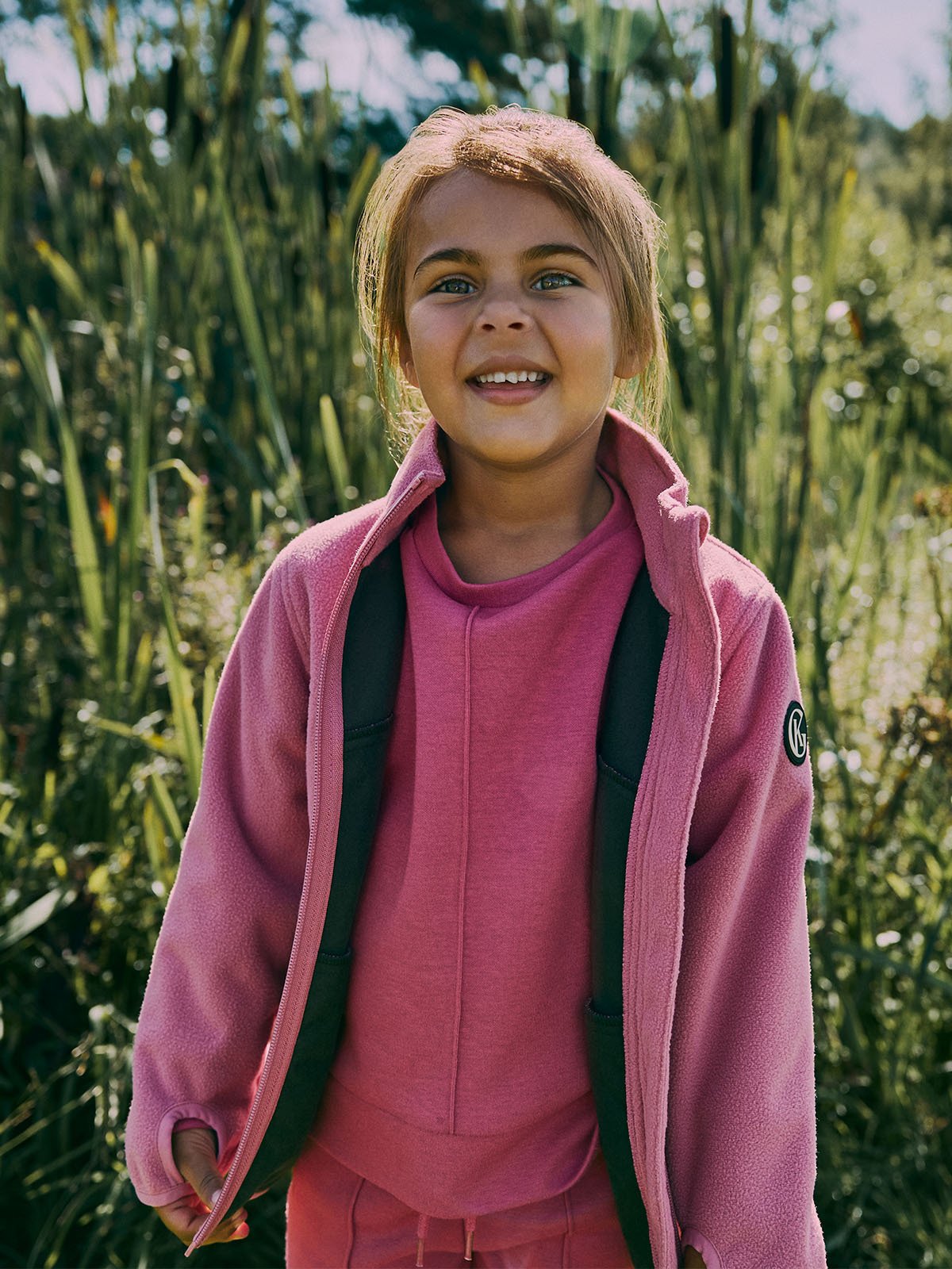 Gullkorn Clover Vindfleece Jakke Rosa
