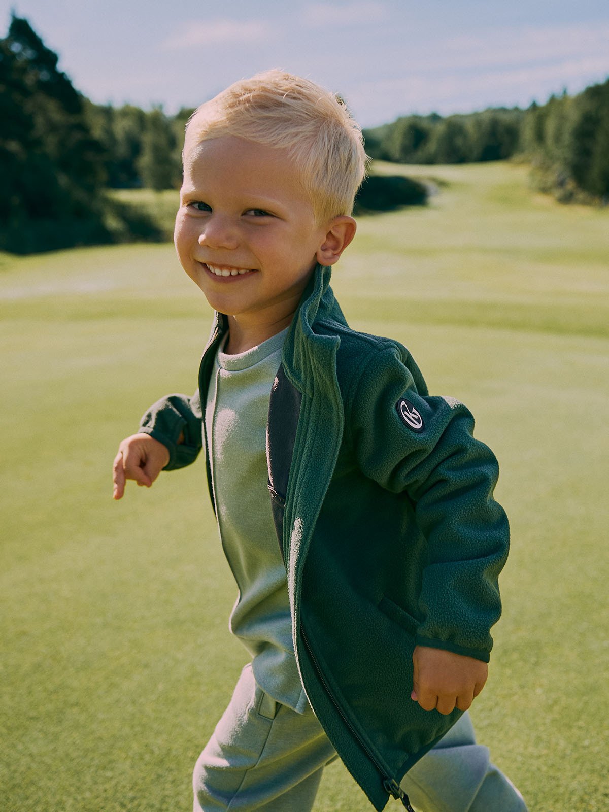 Gullkorn Clover Vindfleece Jakke Tang