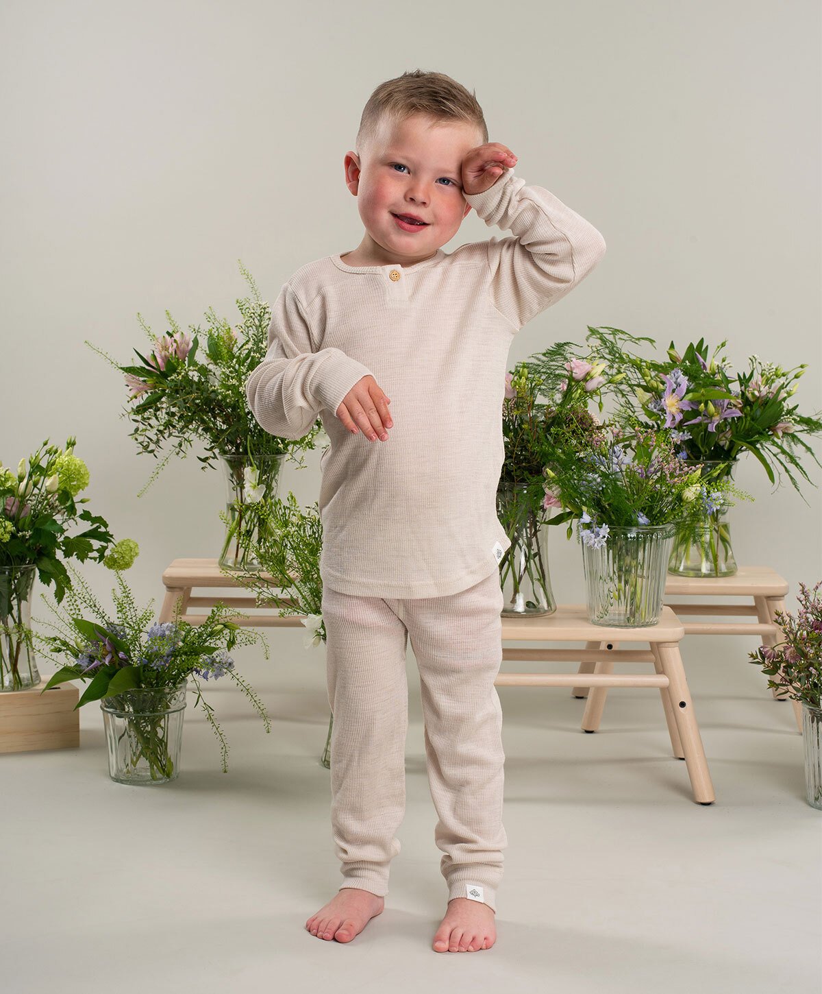 Gullkorn Billie Ulltrøye Gråhvit