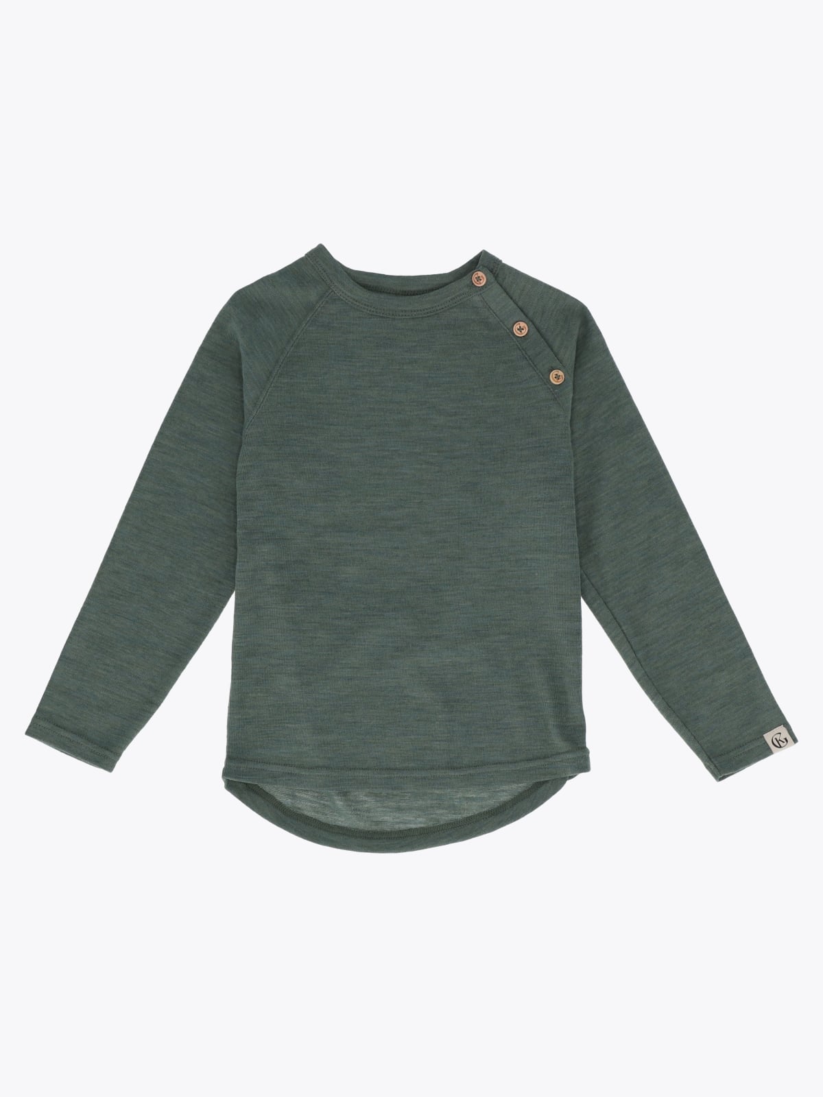 Gullkorn Villvette Ull Longsleeve Dus Grønn
