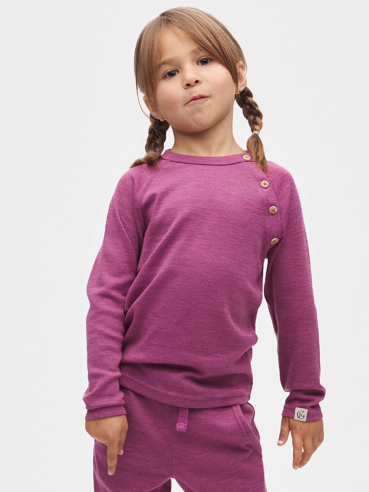 Gullkorn Villvette Ull Longsleeve Fløyelsrosa