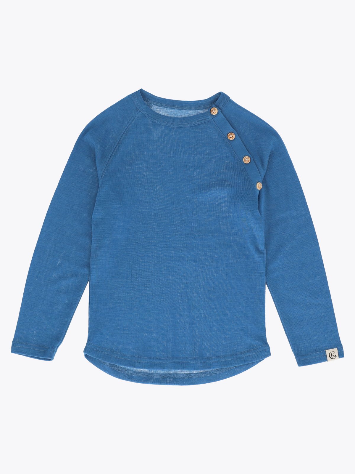 Gullkorn Villvette Ull Longsleeve M Himmelblå