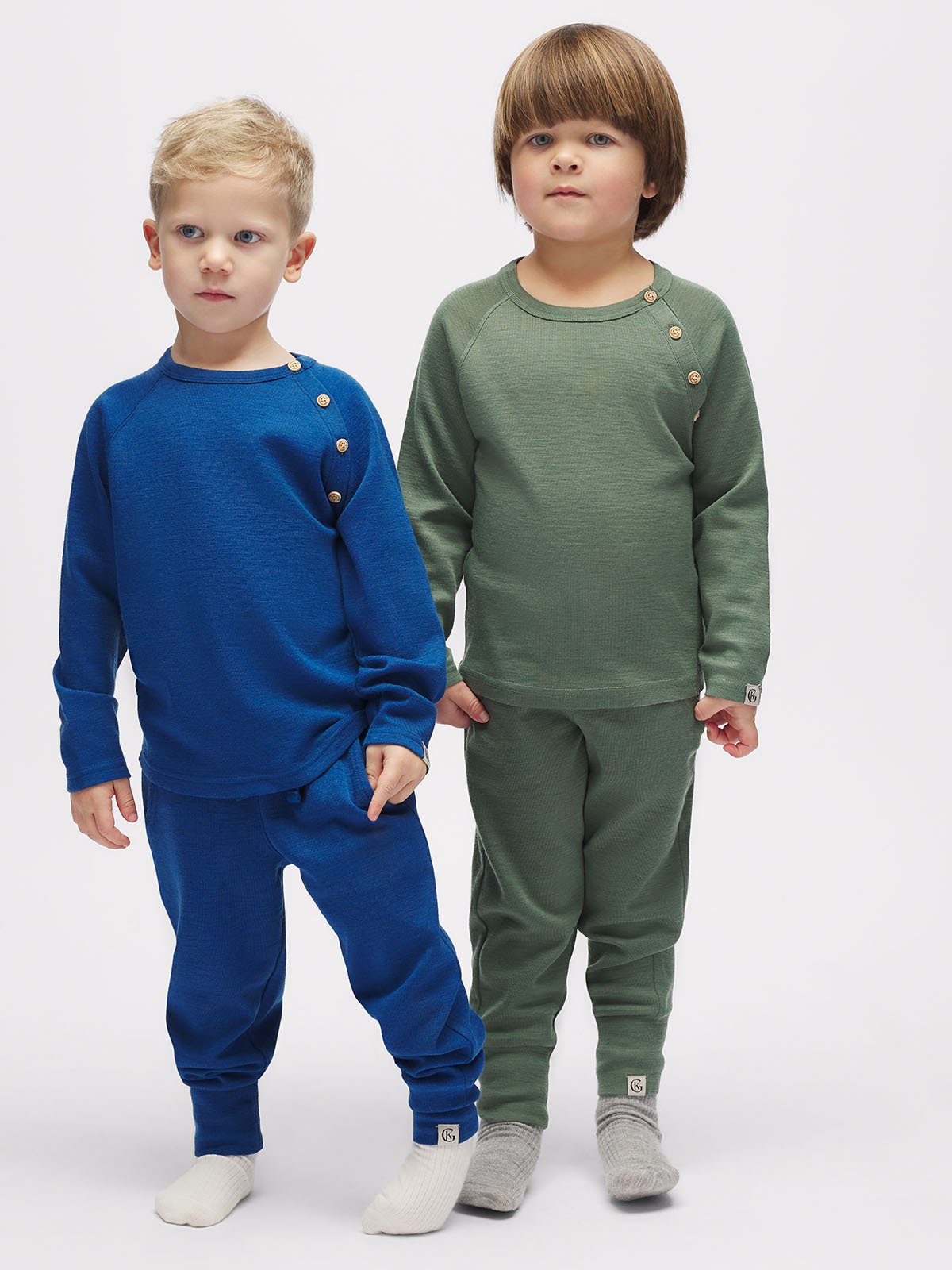 Gullkorn Villvette Ull Longsleeve M Himmelblå