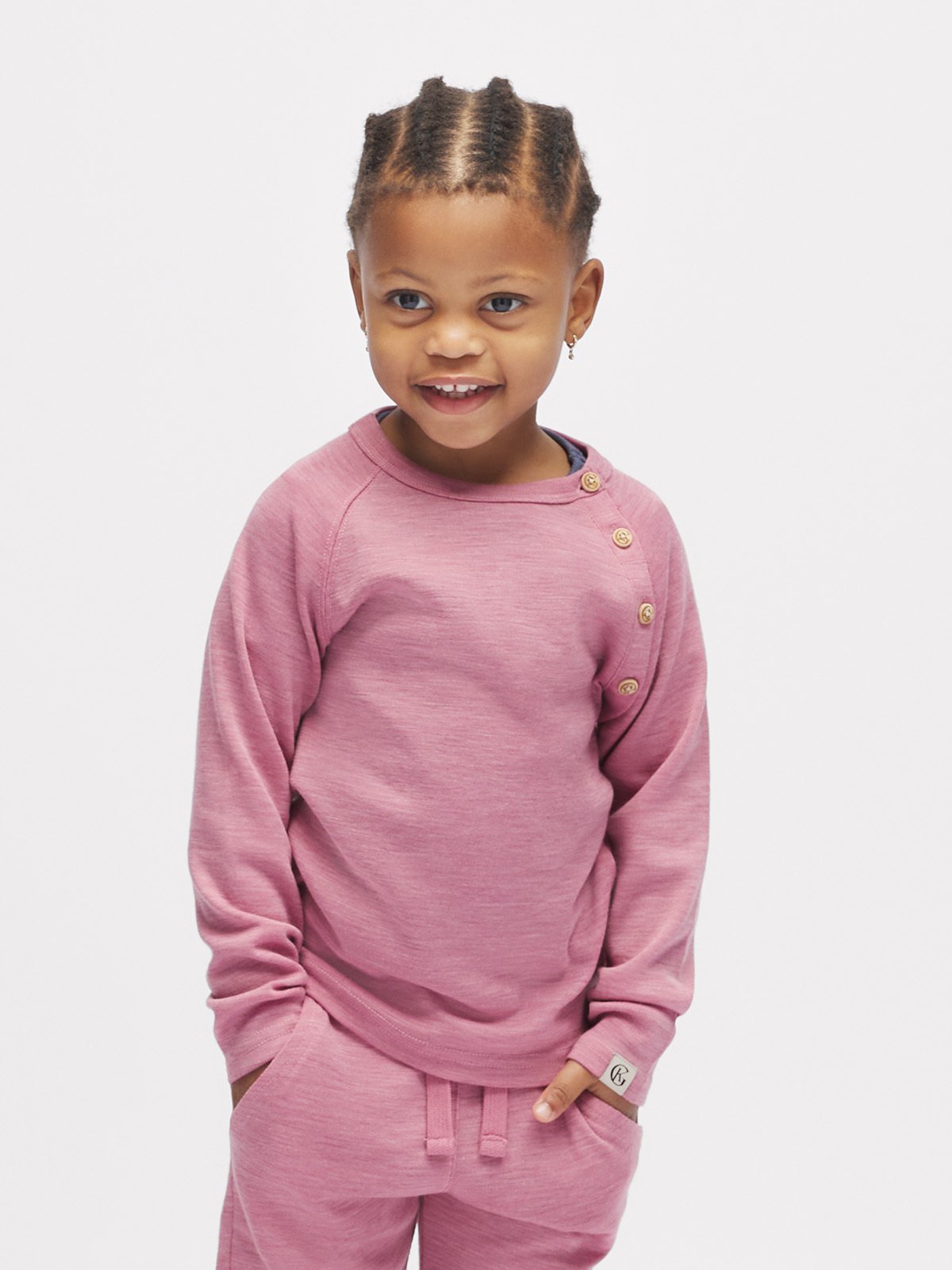 Gullkorn Villvette Ull Longsleeve Tåkerosa