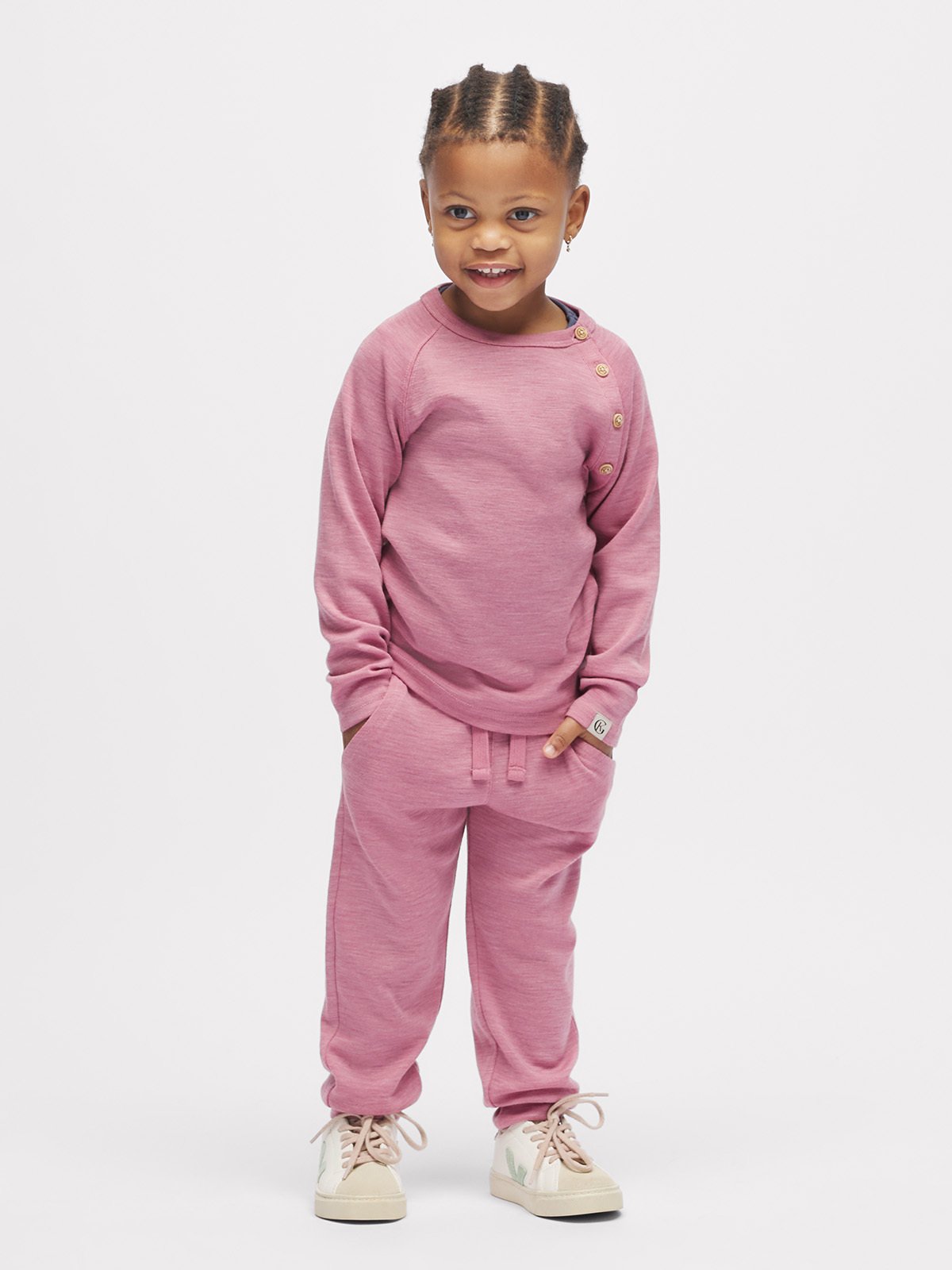 Gullkorn Villvette Ull Longsleeve Tåkerosa