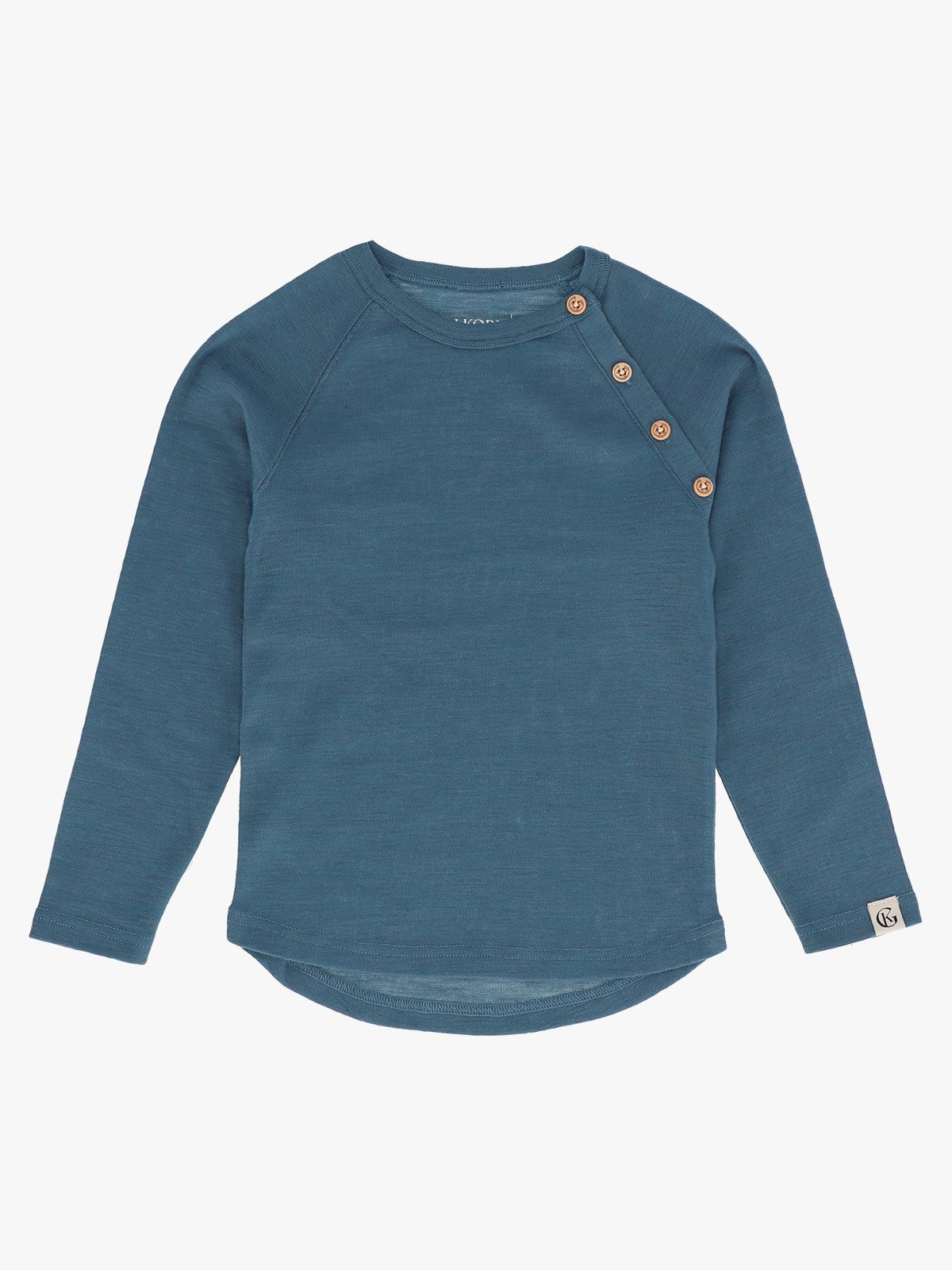 Gullkorn Villvette Ull Longsleeve Denimblå
