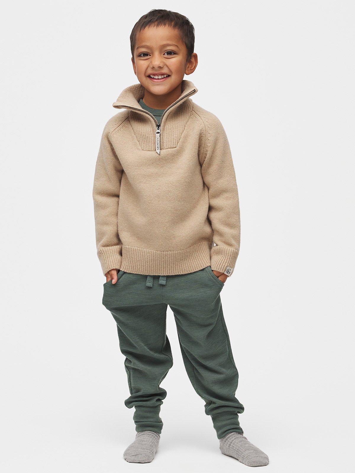 Gullkorn Villvette Wool Pant Dus Grønn