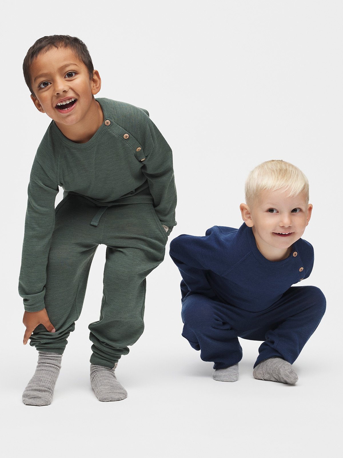 Gullkorn Villvette Wool Pant Dus Grønn