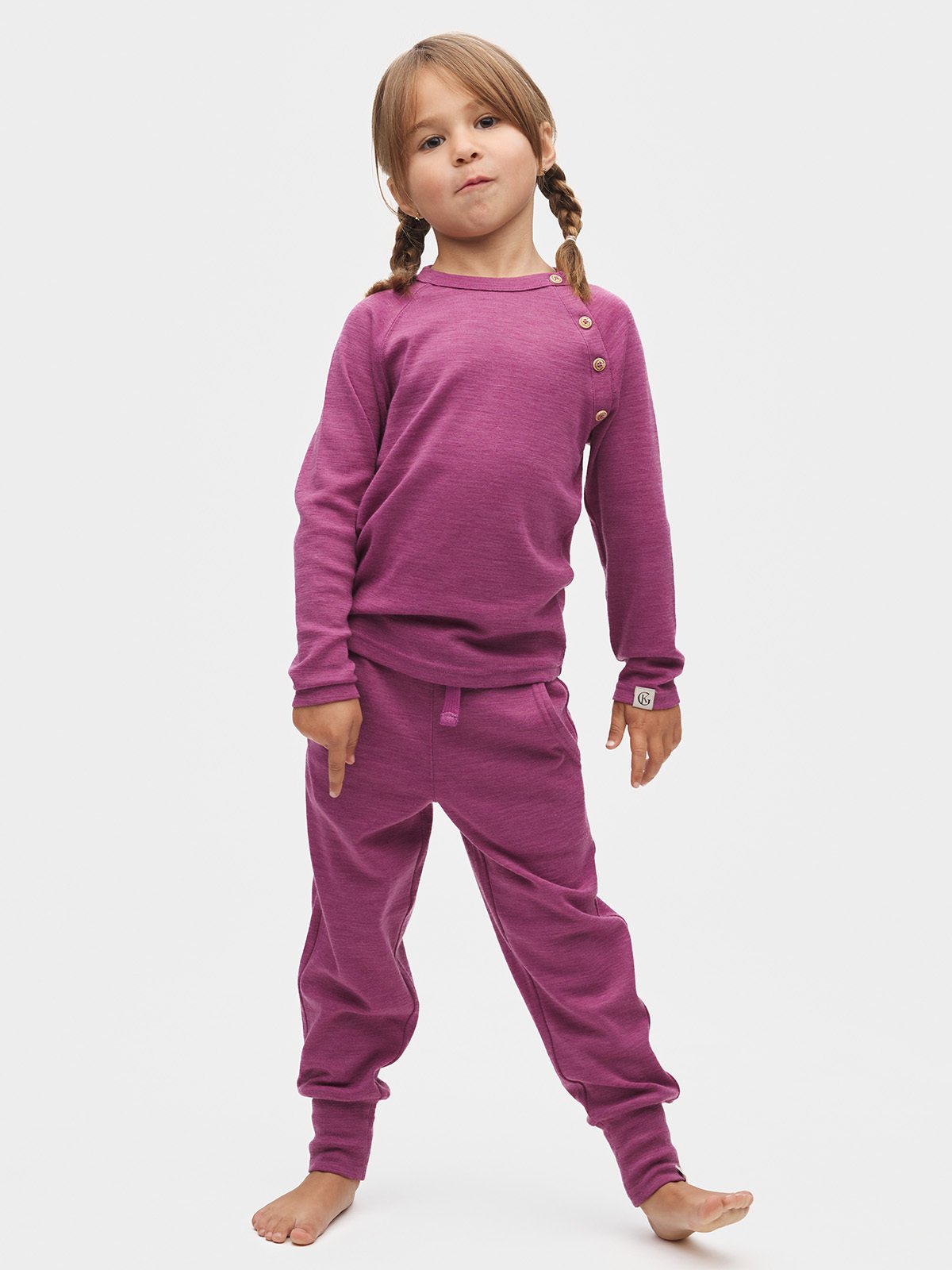 Gullkorn Villvette Wool Pant Fløyelsrosa