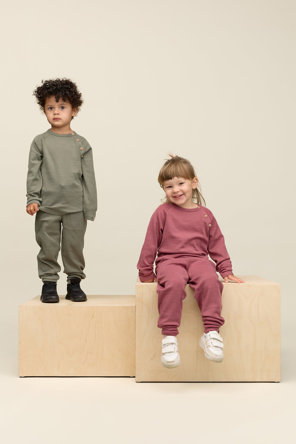 Gullkorn Villvette Ull Bukse Mørk Rosa