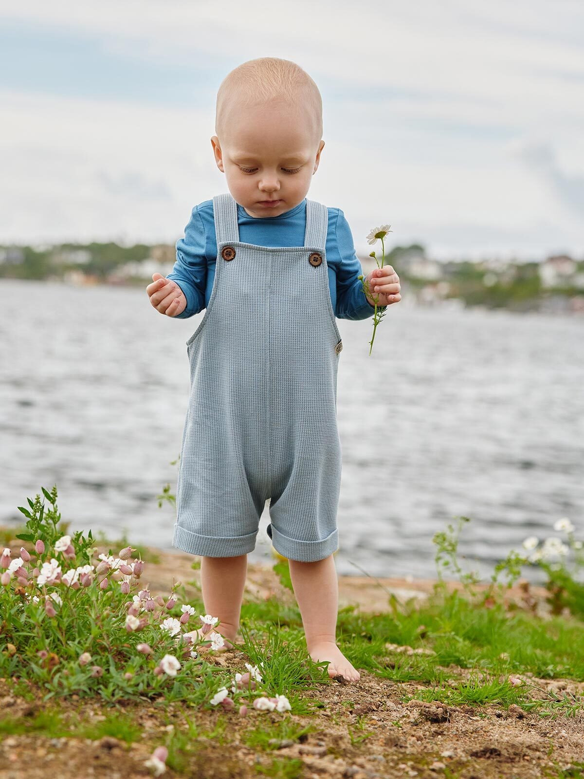 Gullkorn Tille Baby Shorts Lys Blå