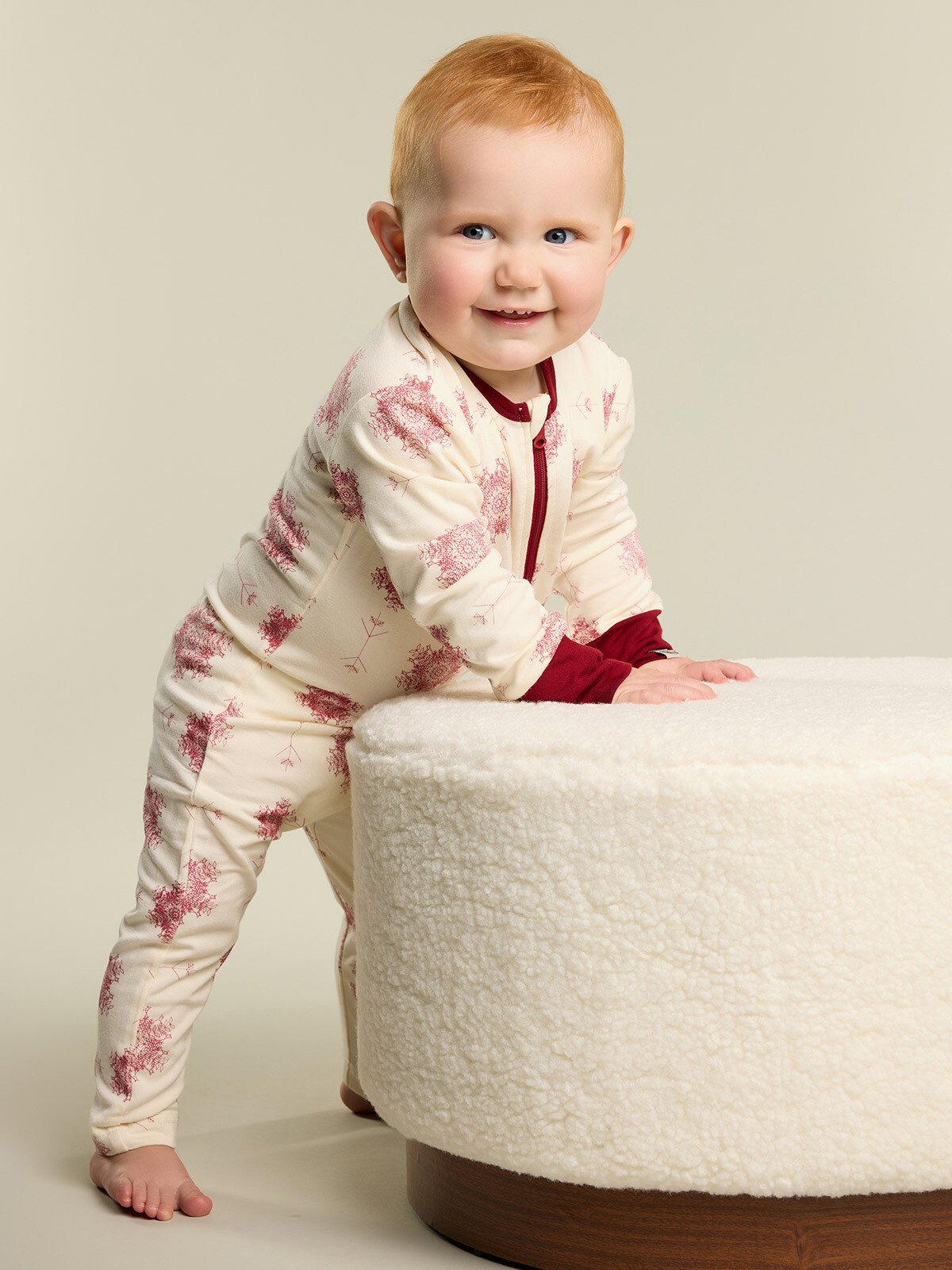 Gullkorn Kos Babypysjamas Dyp Rød (P)