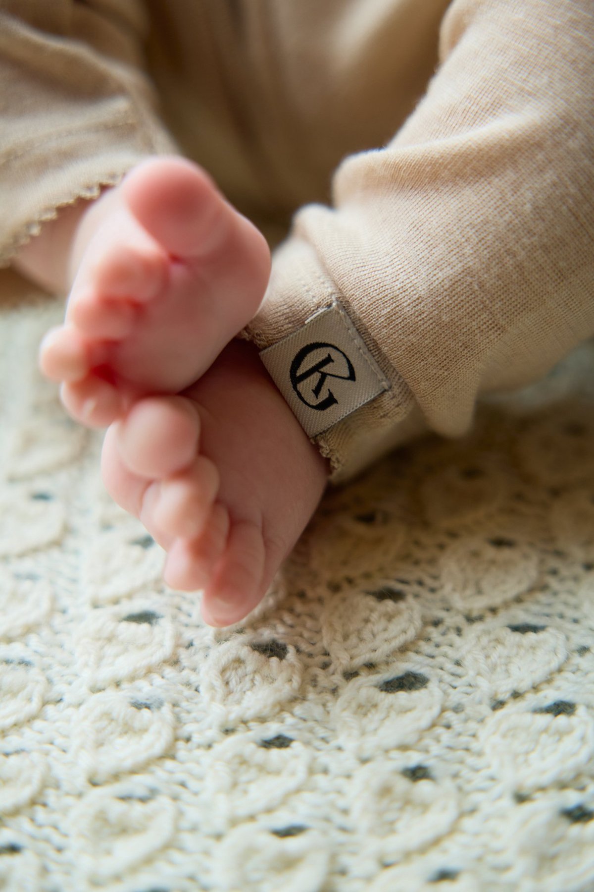 Gullkorn Vakke Ull Babybukse Beige