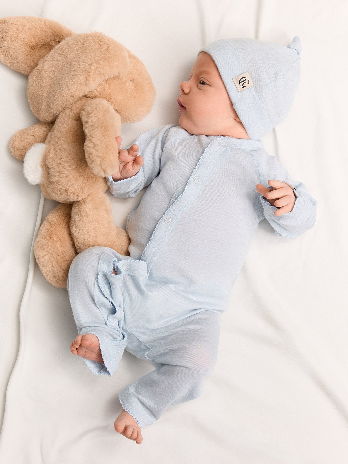 Gullkorn Vakke Ull-lue Lys Blå