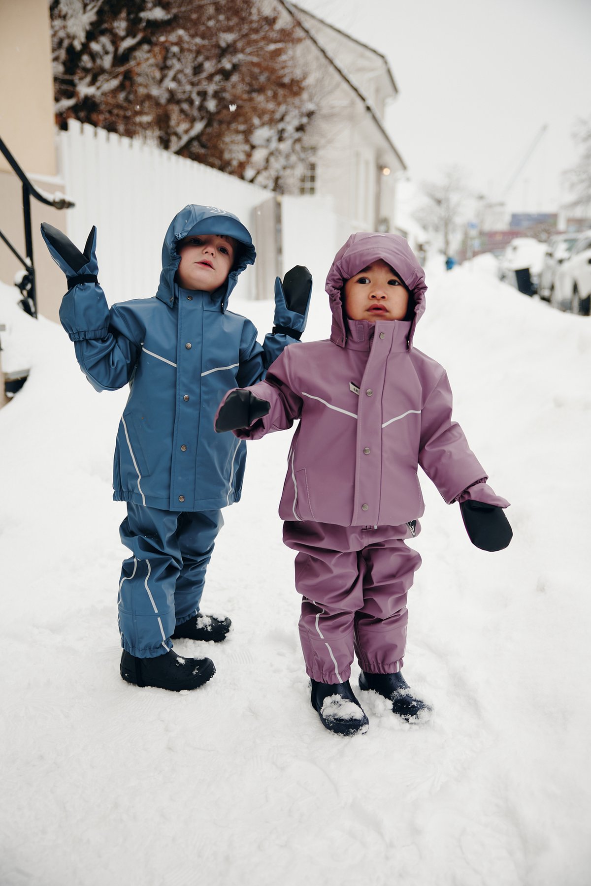 Gullkorn Slush Rainwear Set Denimblå