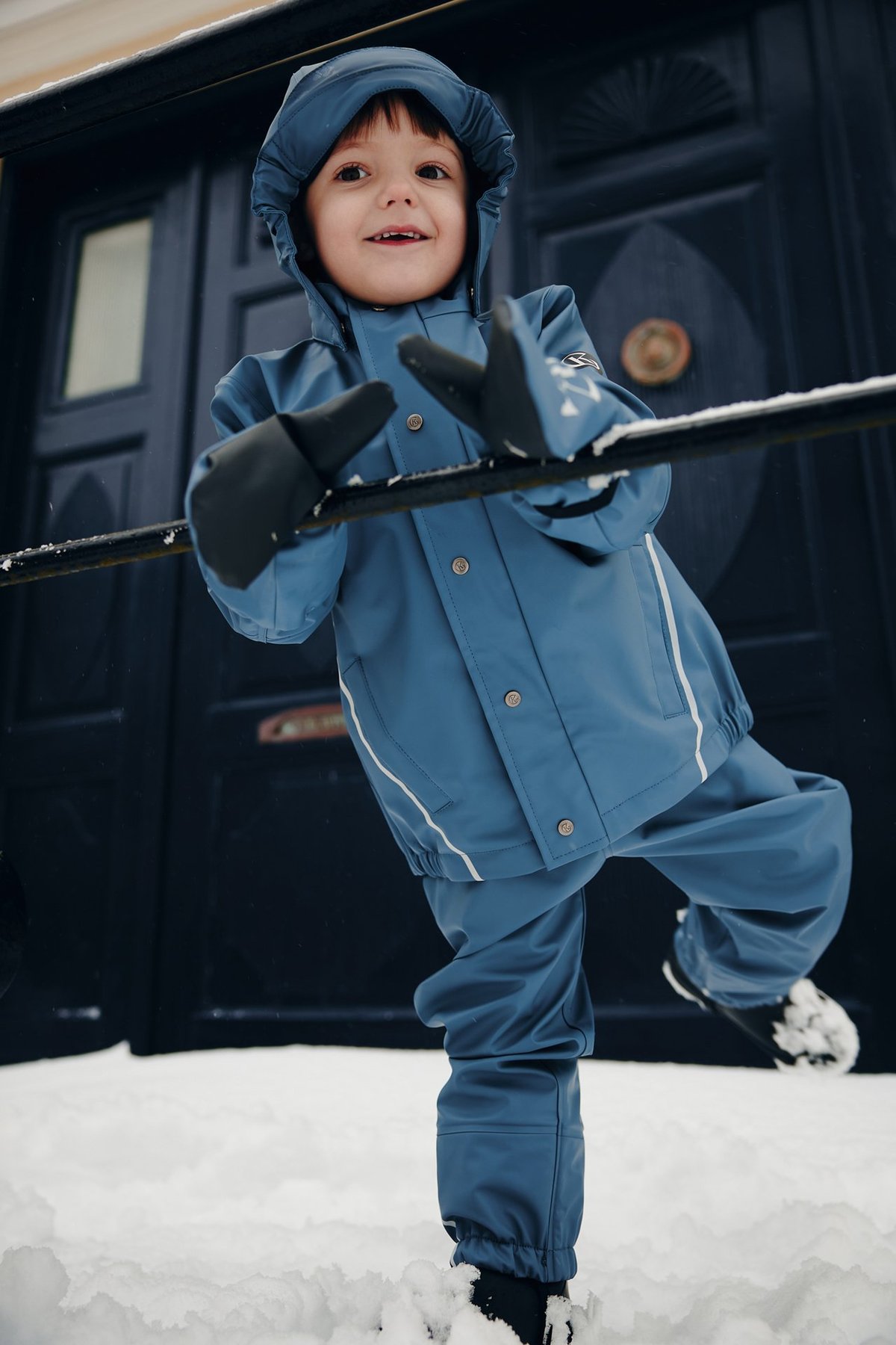 Gullkorn Slush Rainwear Set Denimblå