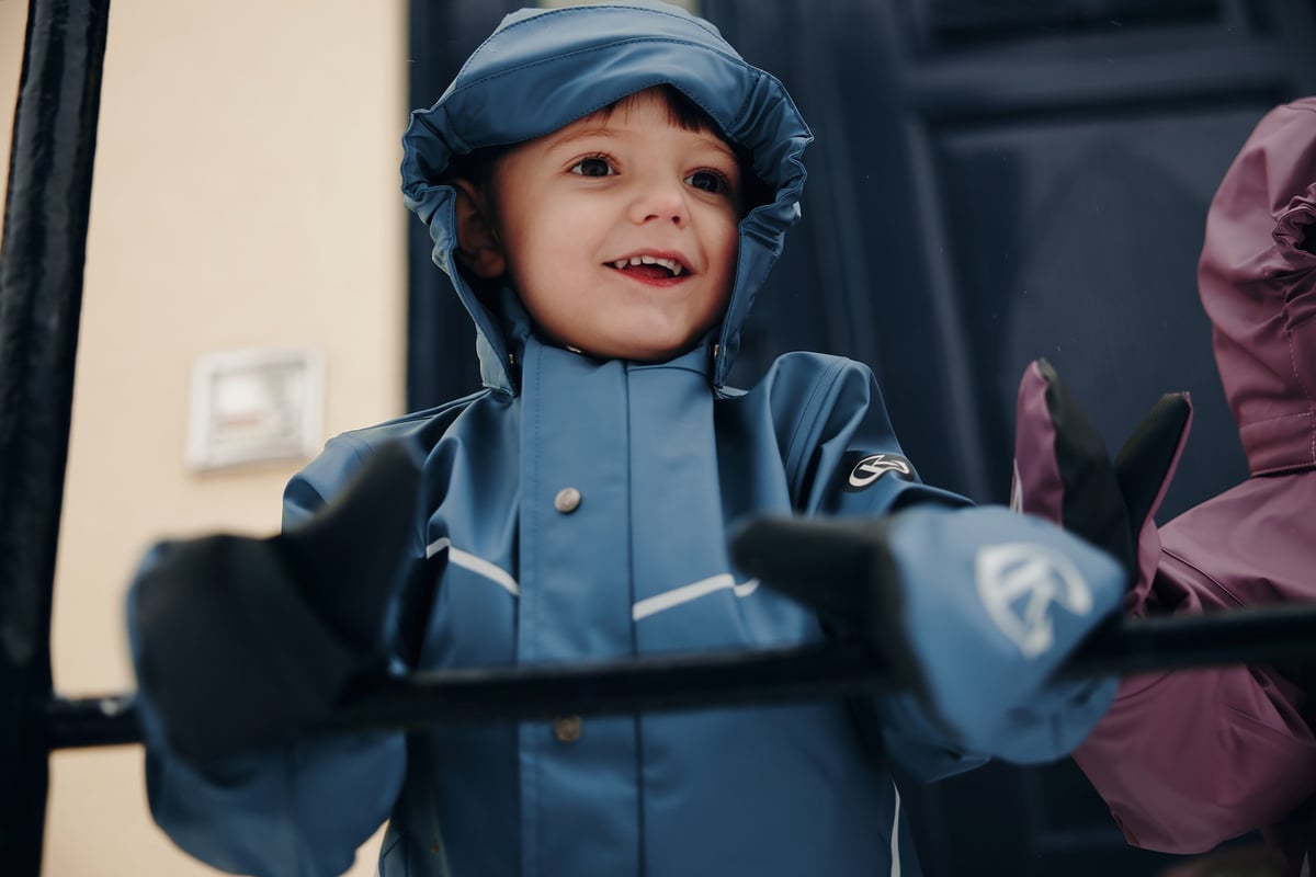 Gullkorn Slush Rainwear Set Denimblå