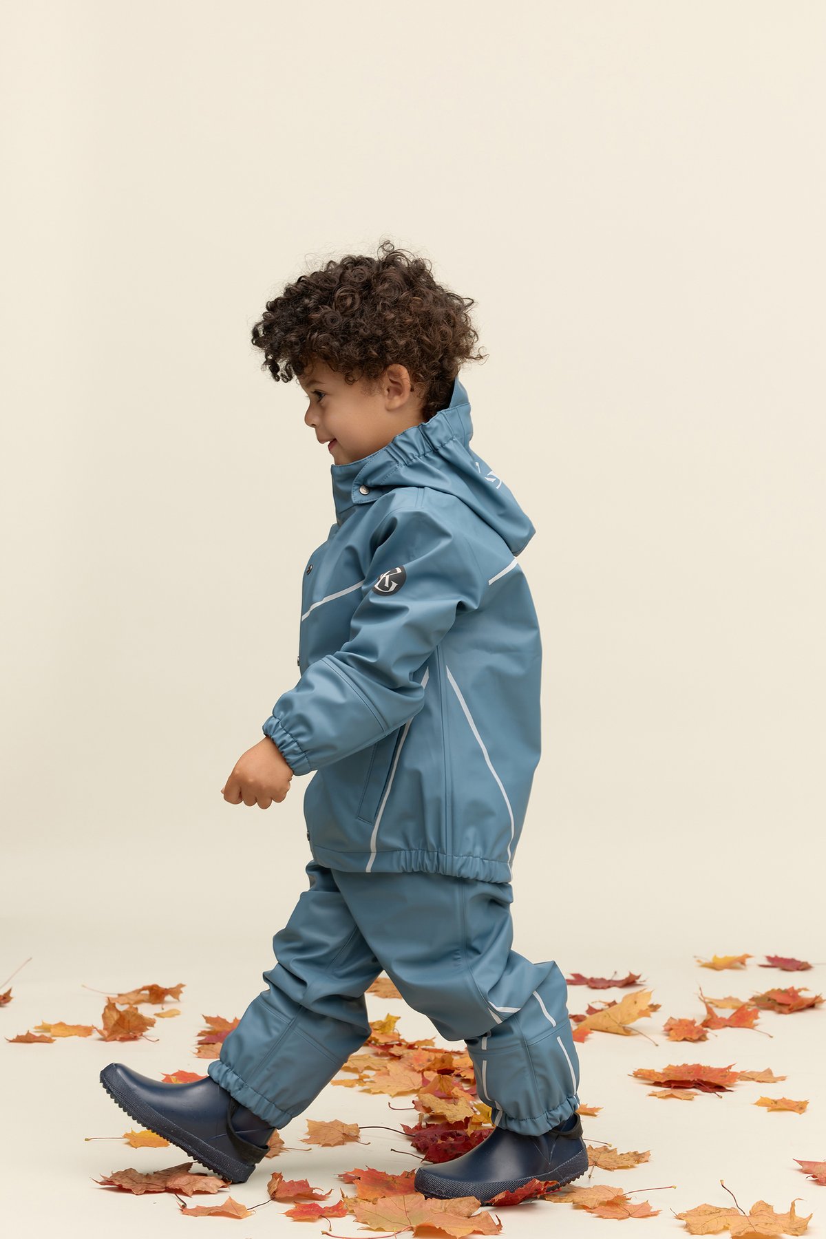 Gullkorn Slush Rainwear Set Denimblå