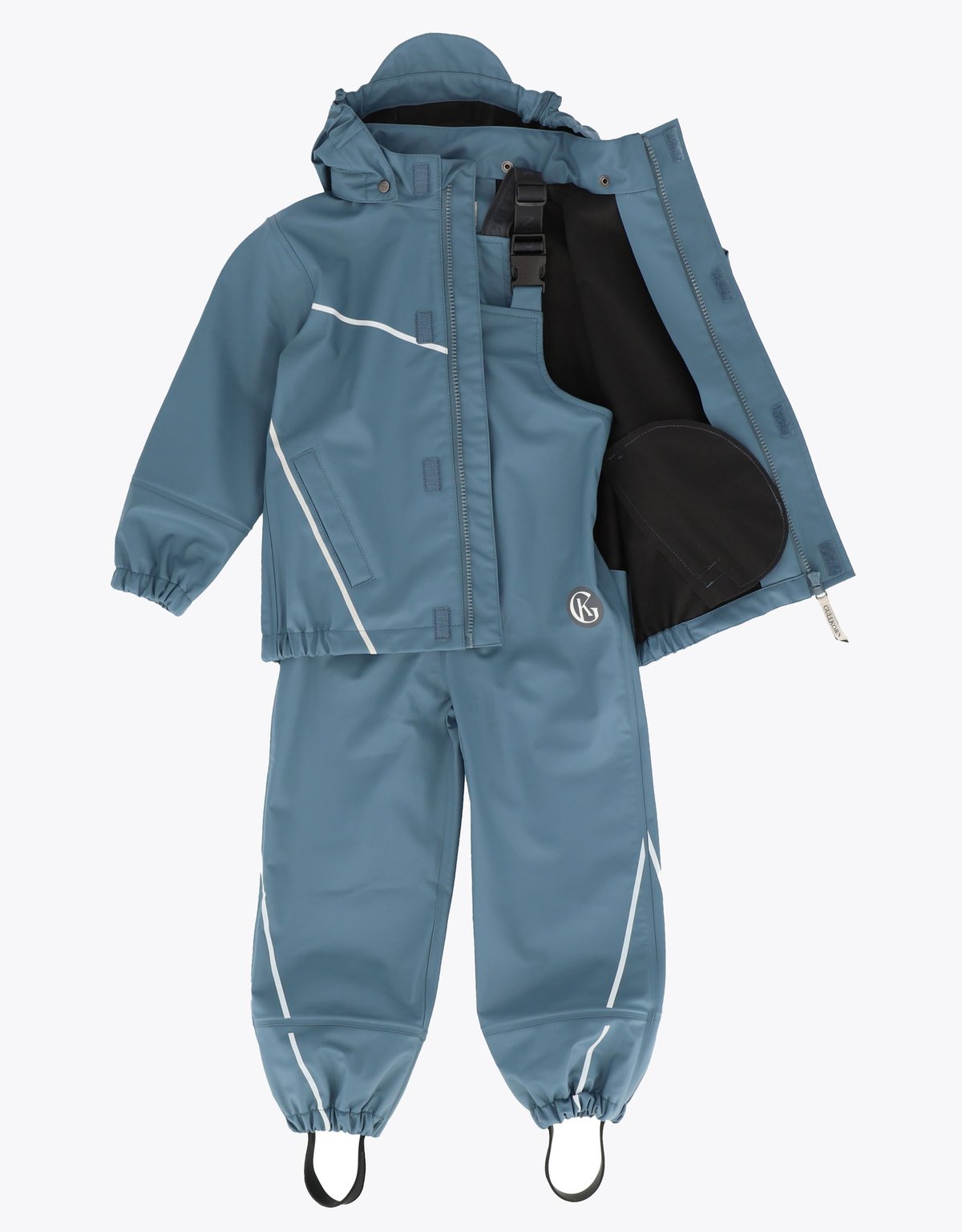 Gullkorn Slush Rainwear Set Denimblå