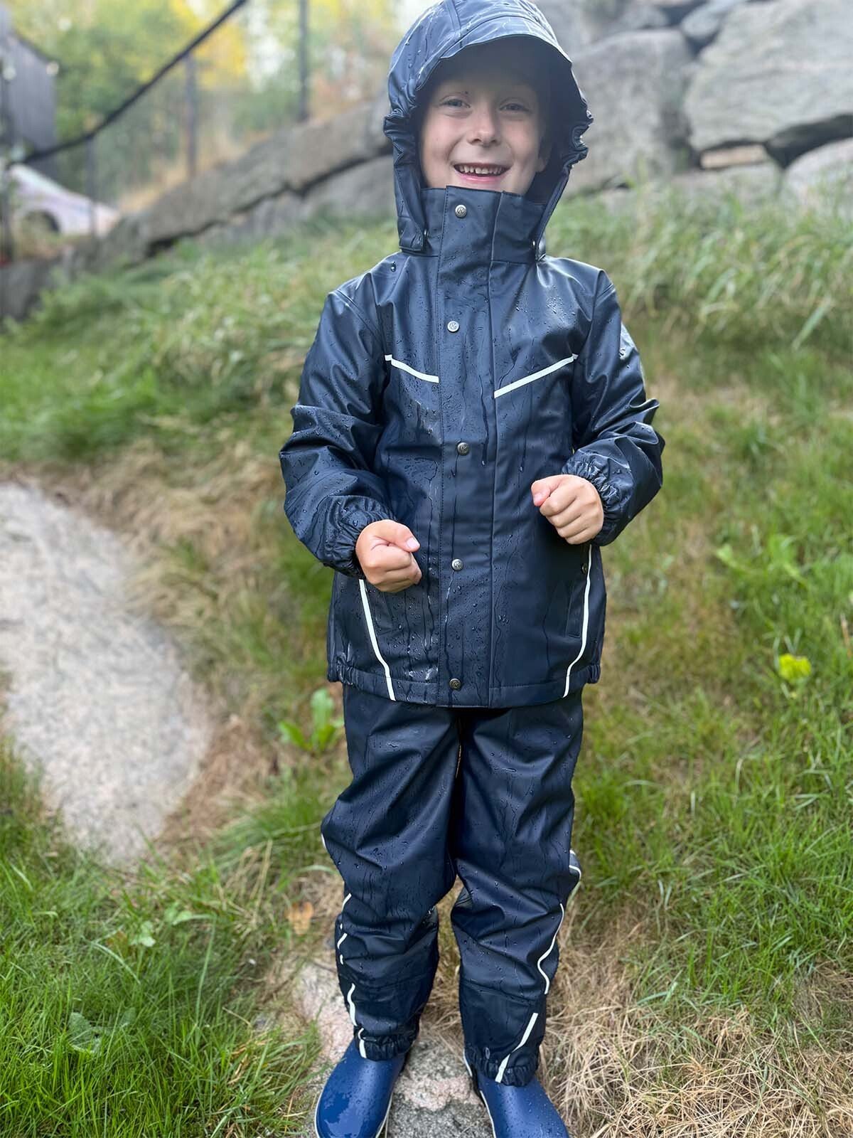 Gullkorn Slush Regntøysett Marine