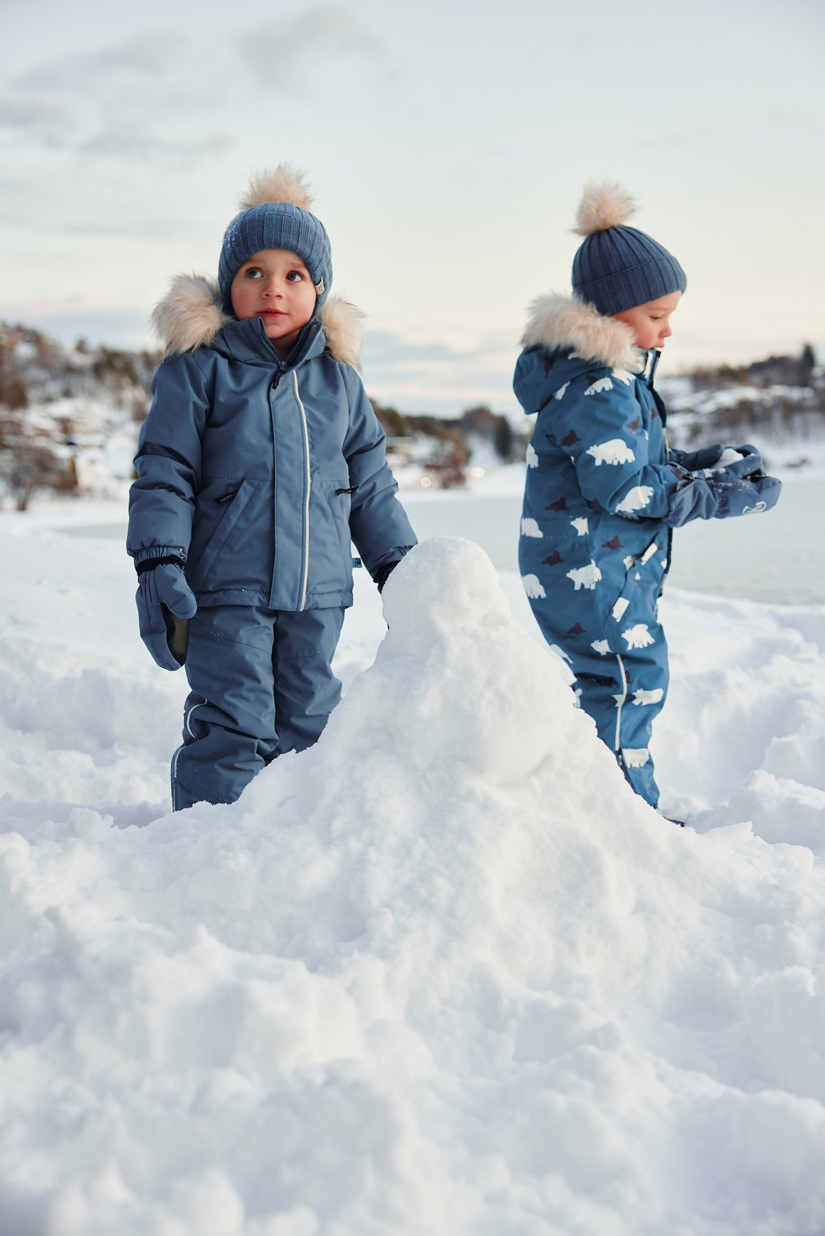 Gullkorn Salt Vinterjakke Denimblå