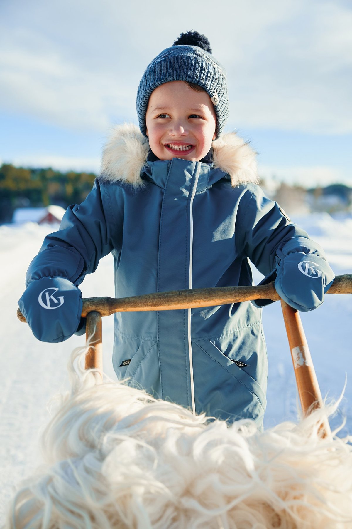 Gullkorn Salt Vott Denimblå
