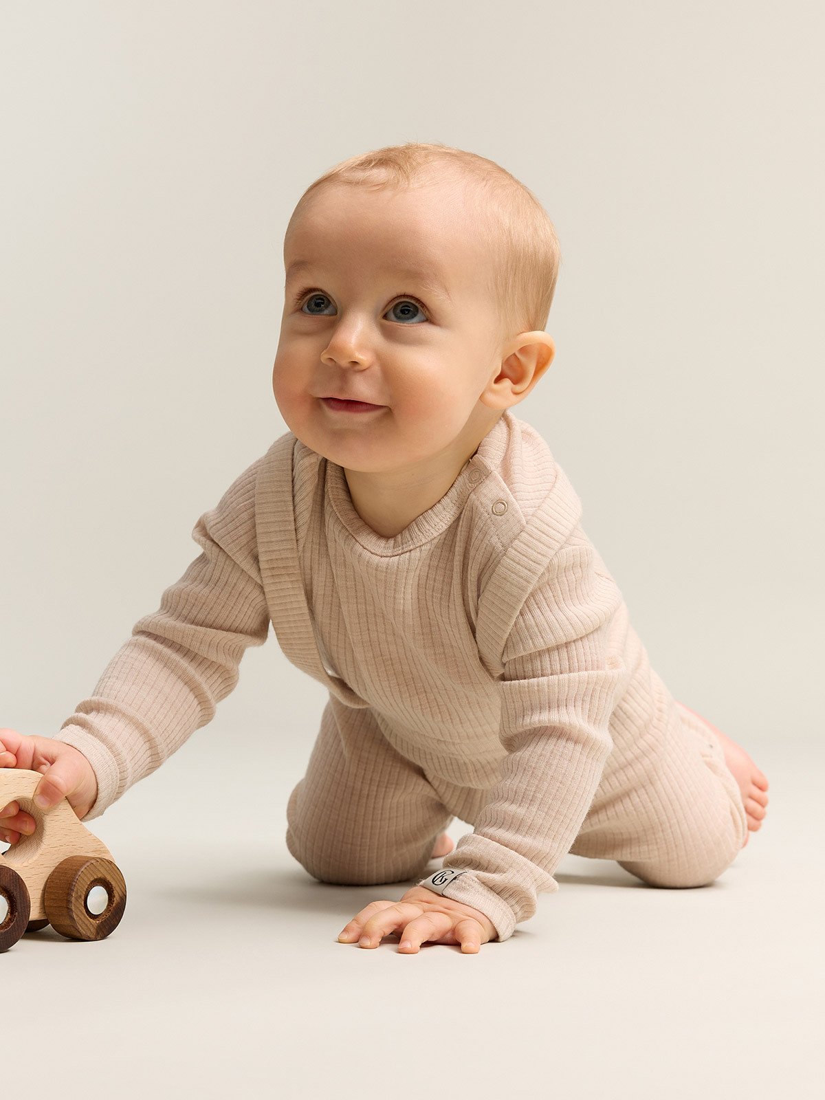 Gullkorn Chalk Baby Ull-longs Beige