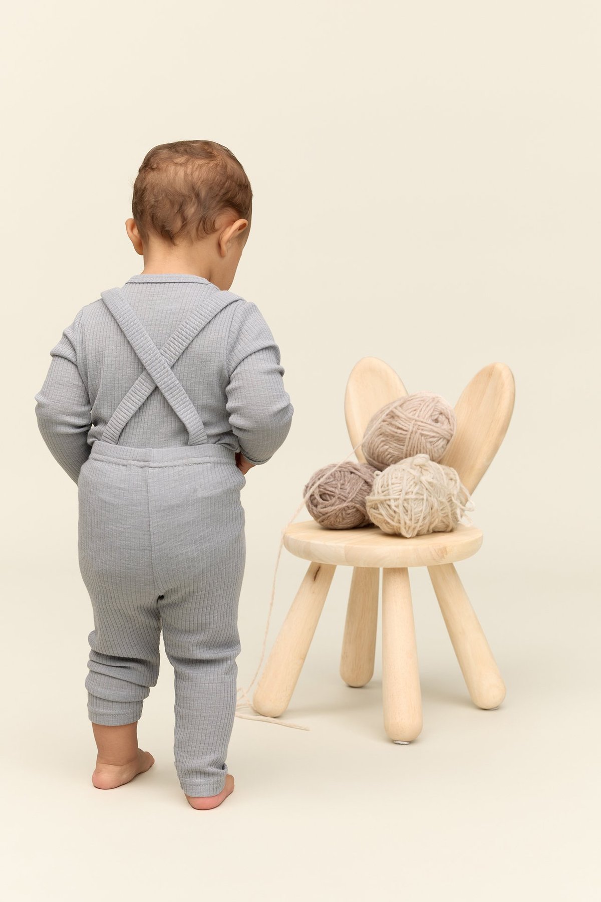 Gullkorn Chalk Baby Ull-longs Grå