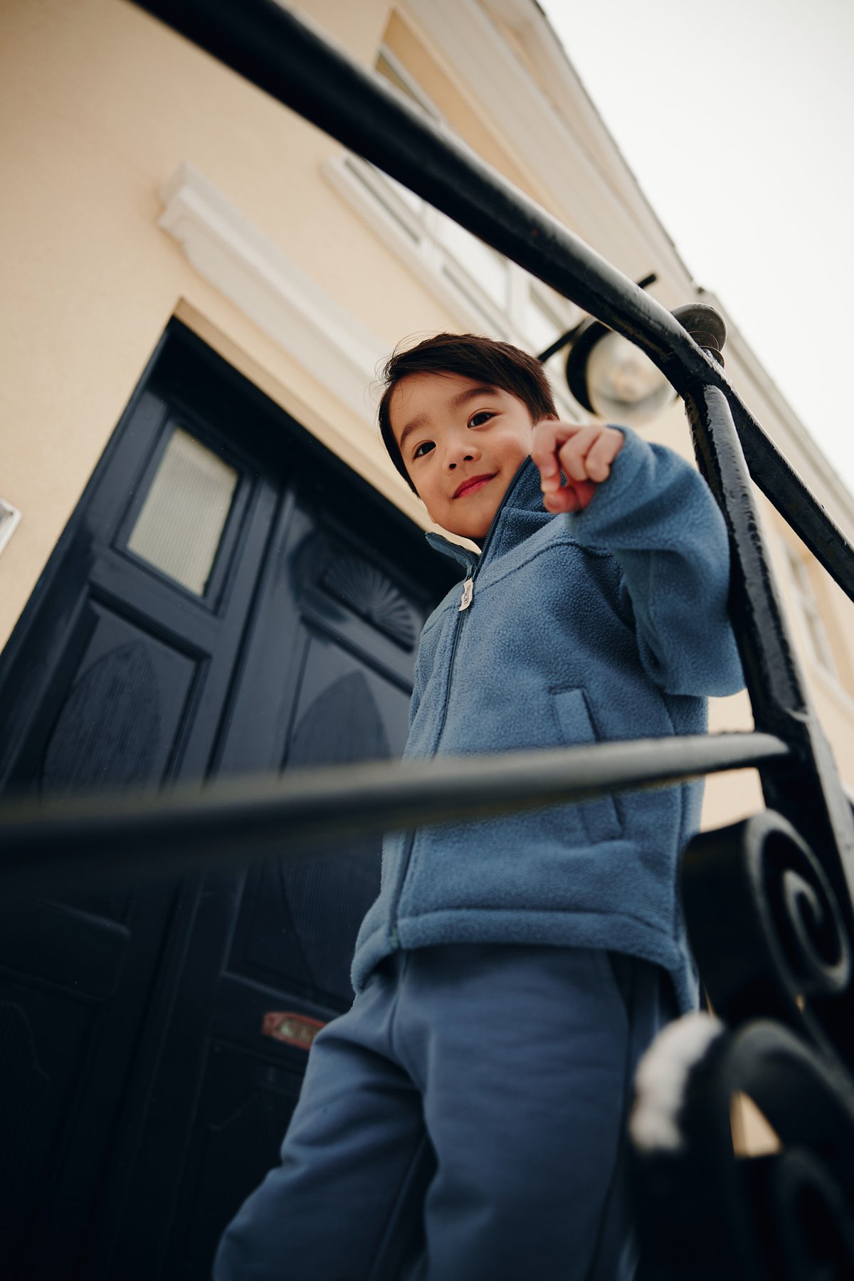 Gullkorn Grano Pile Fleece Jakke Denimblå