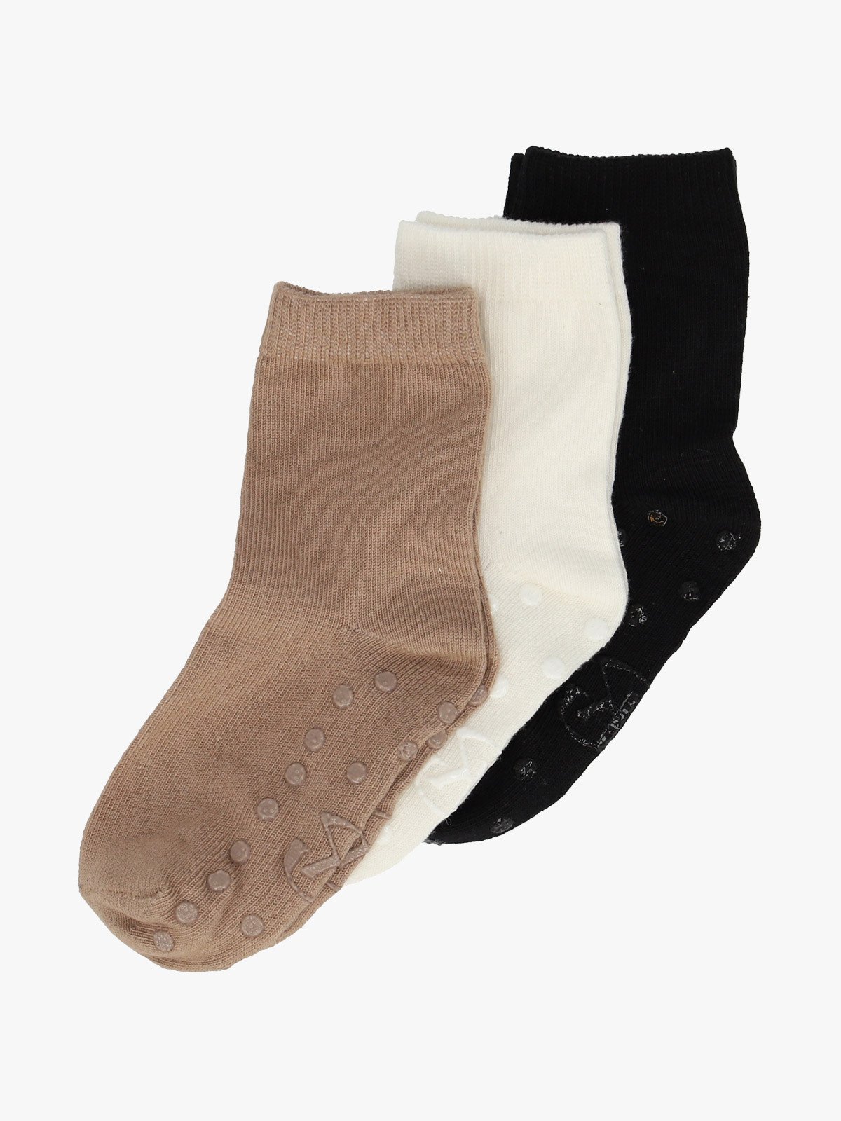 Gullkorn Bomulls-sokker 3pk Asfalt