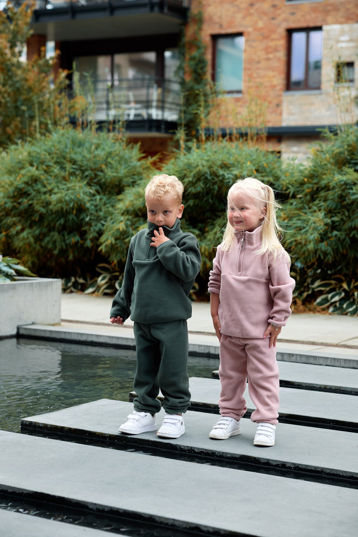 Gullkorn Berg Fleece Set Matt Grønn
