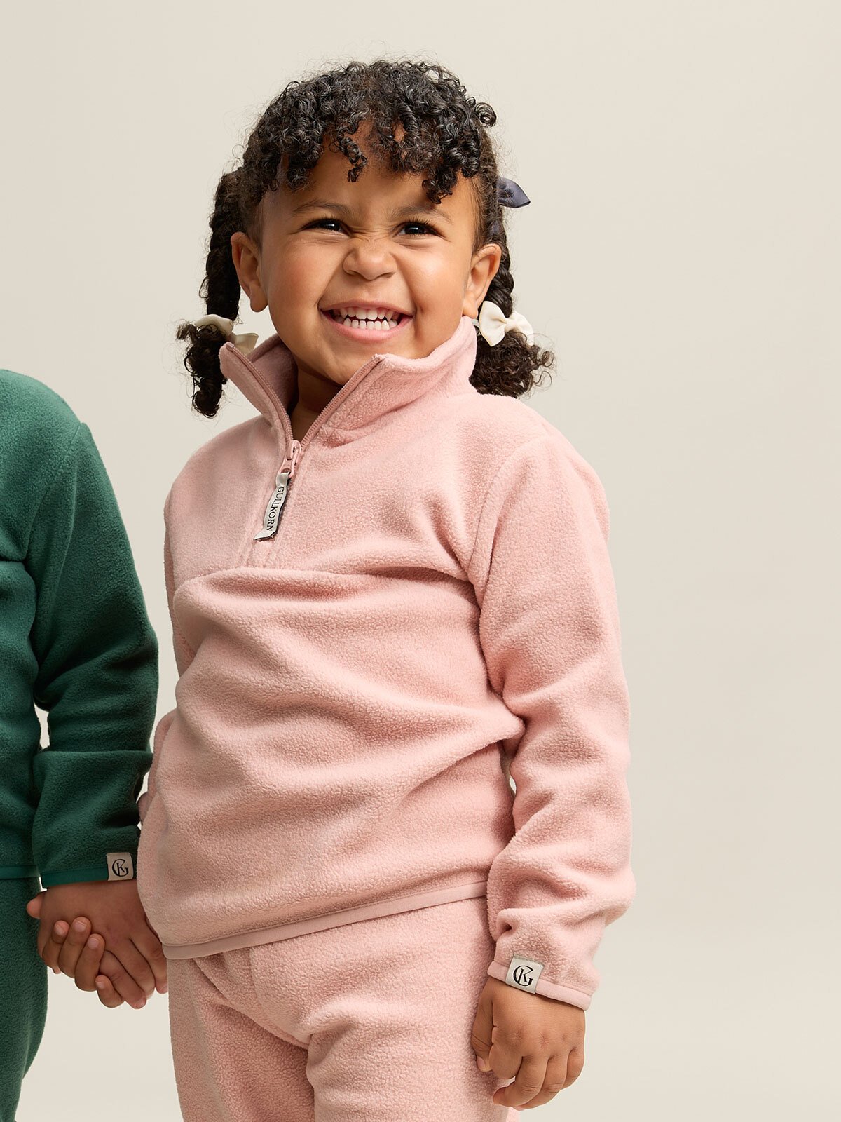 Gullkorn Berg Fleece Set Tåkerosa
