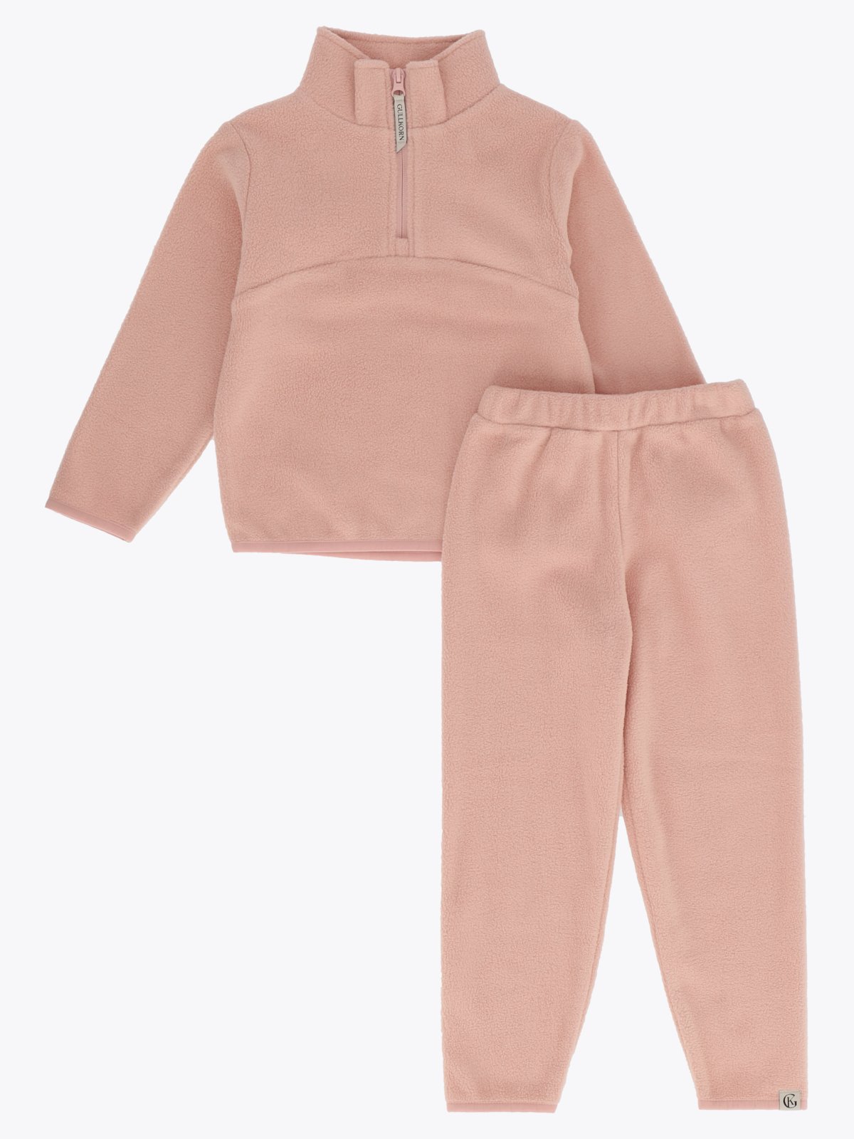 Gullkorn Berg Fleece Set Tåkerosa