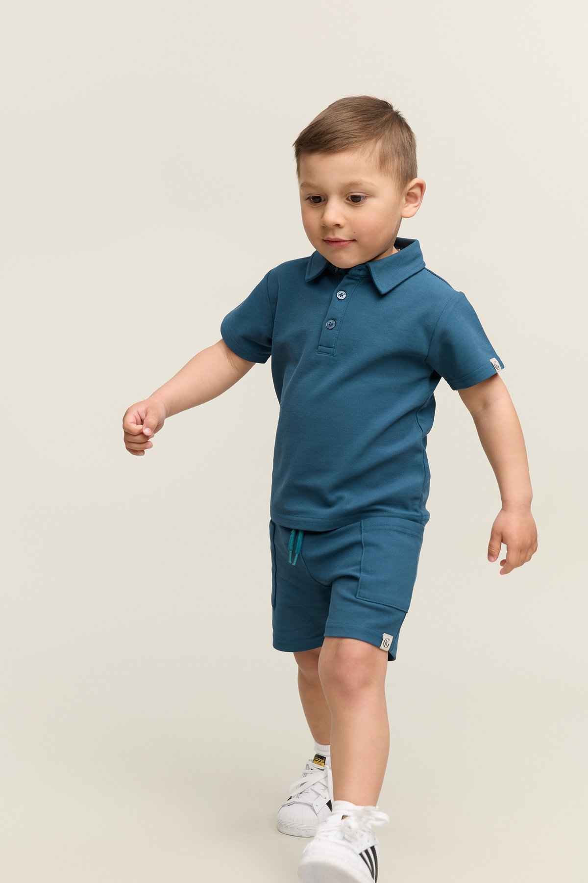 Gullkorn Prehn Pique Blågrønn