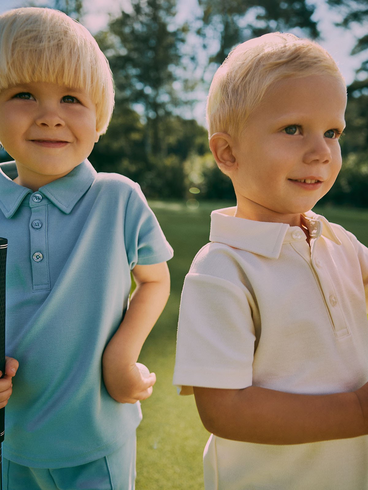 Gullkorn Prehn Pique Lys Blå