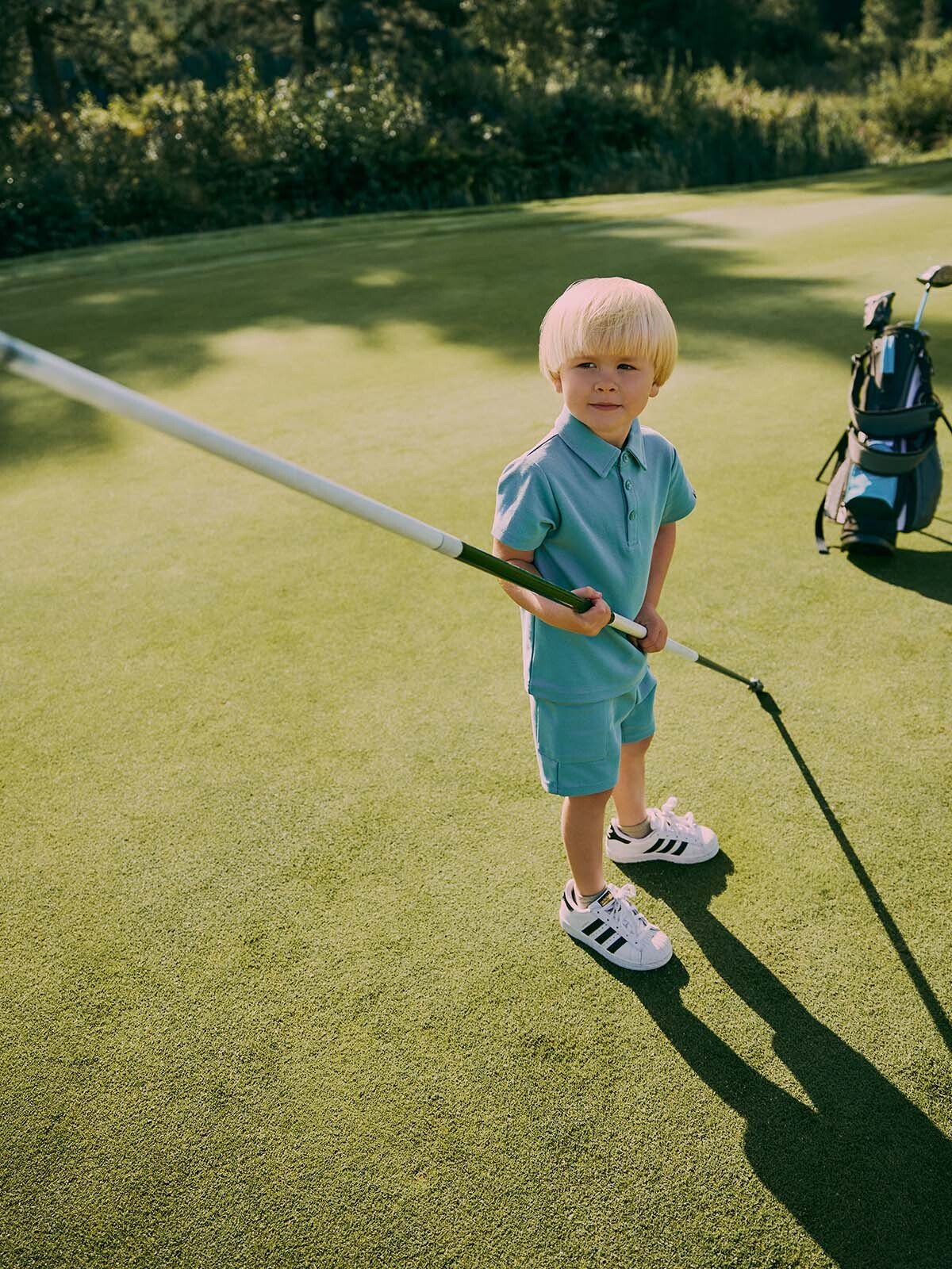 Gullkorn Prehn Pique Lys Blå