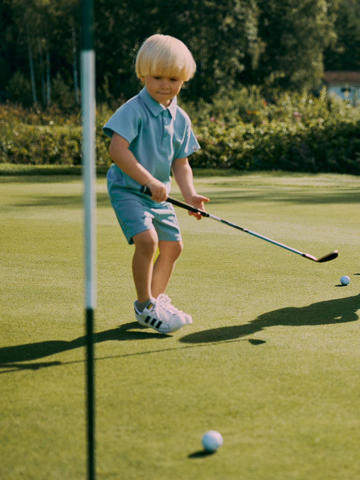 Gullkorn Prehn Pique Lys Blå