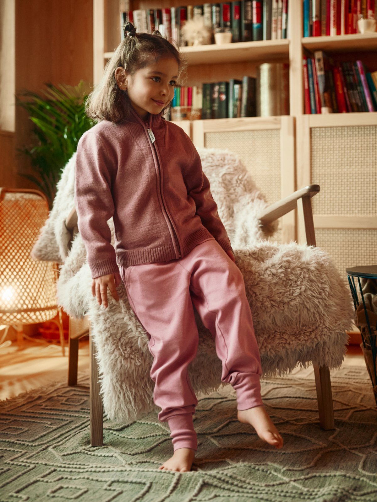 Gullkorn Pental Ull Jakke Tåkerosa