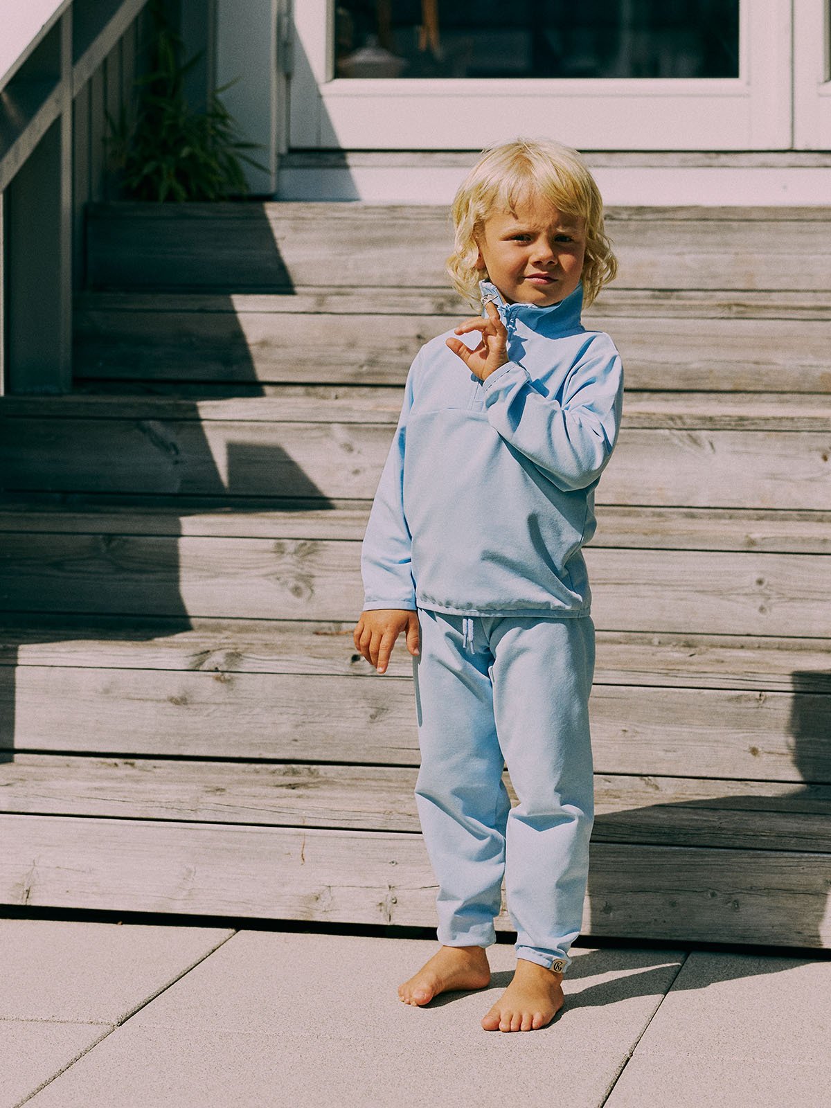 Gullkorn Natri Joggedress Askeblå