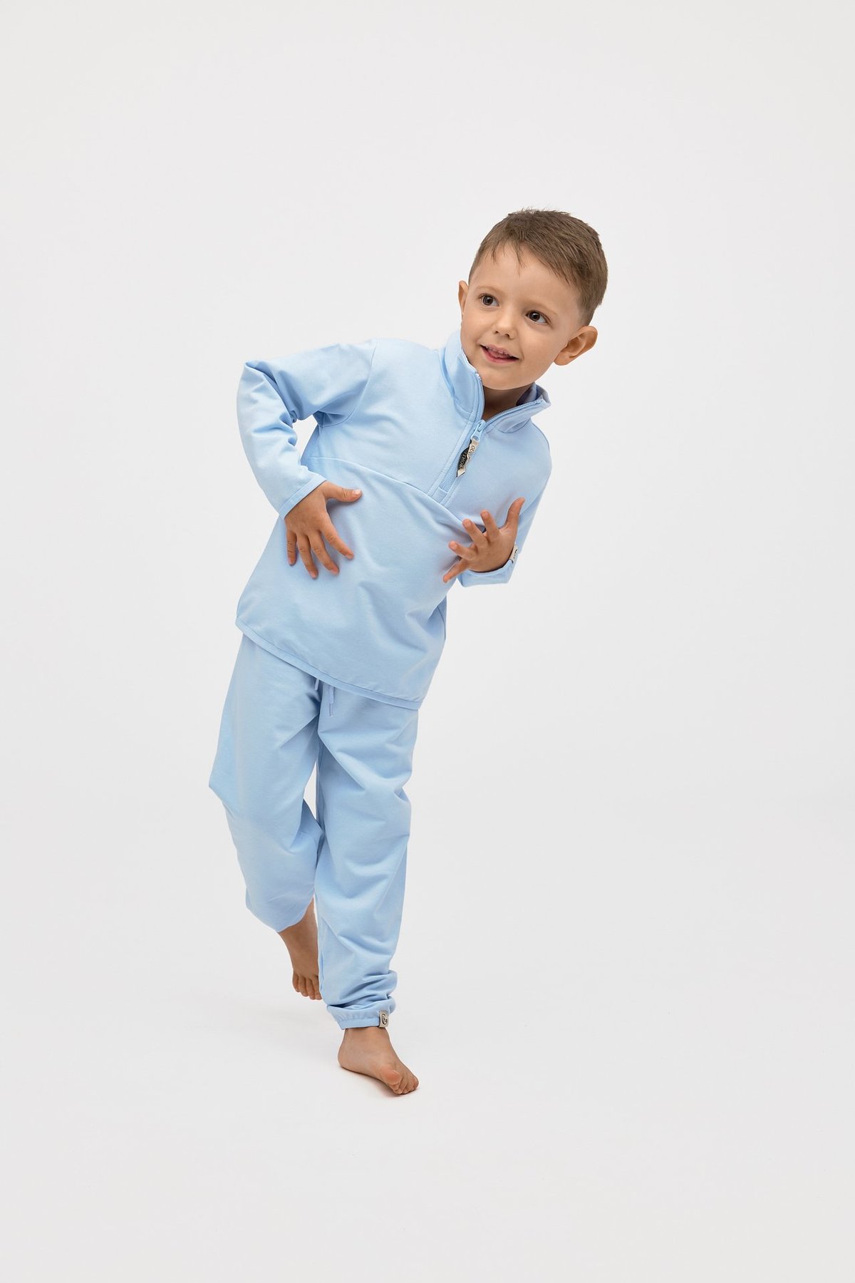 Gullkorn Natri Joggedress Askeblå